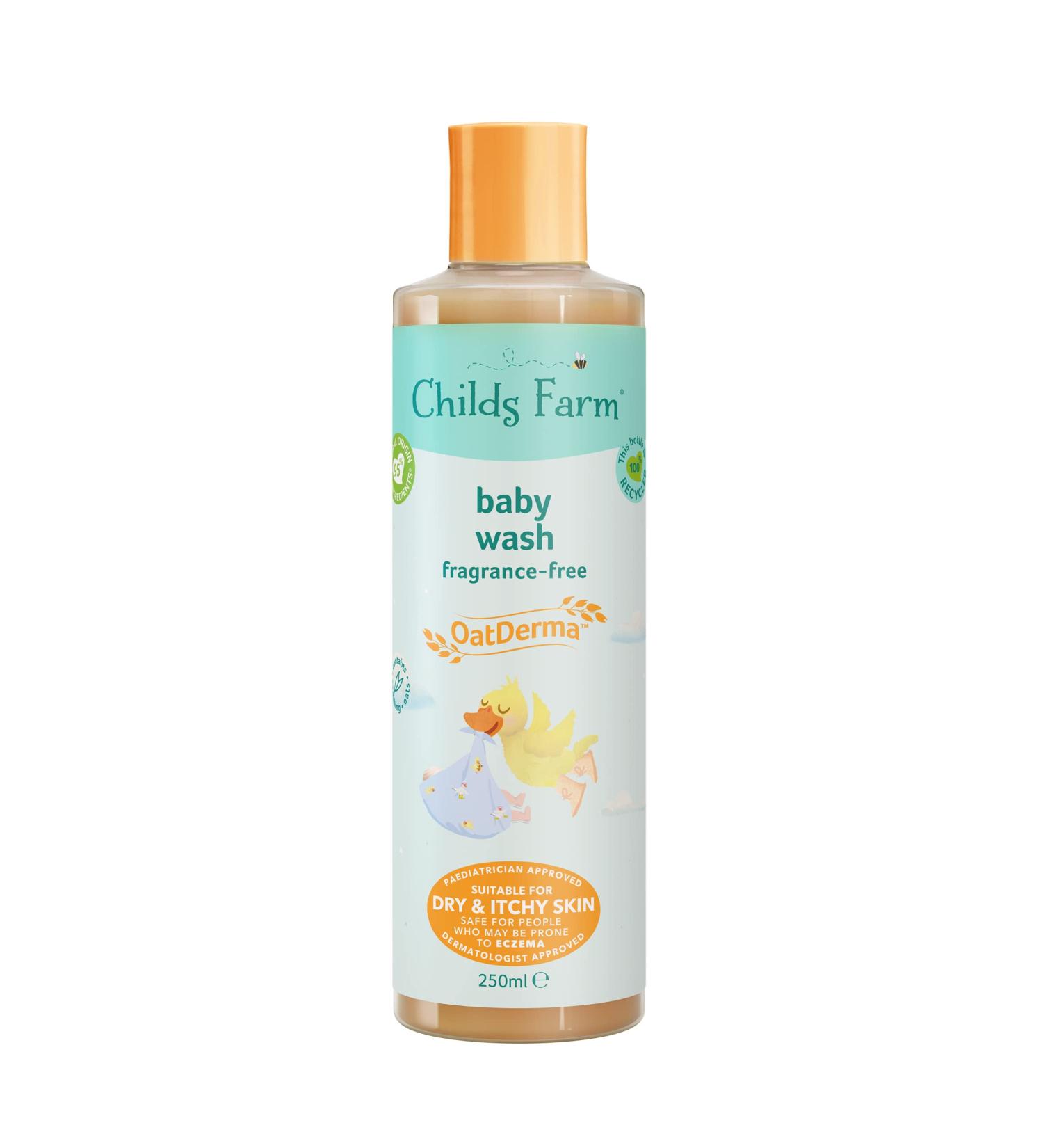 Childs Farm OatDerma Baby Wash 250ml - Unfragranced | Gentle Cleanser for Newborns with Dry, Itchy & Eczema-prone Skin - Buy Online on GoSupps.com