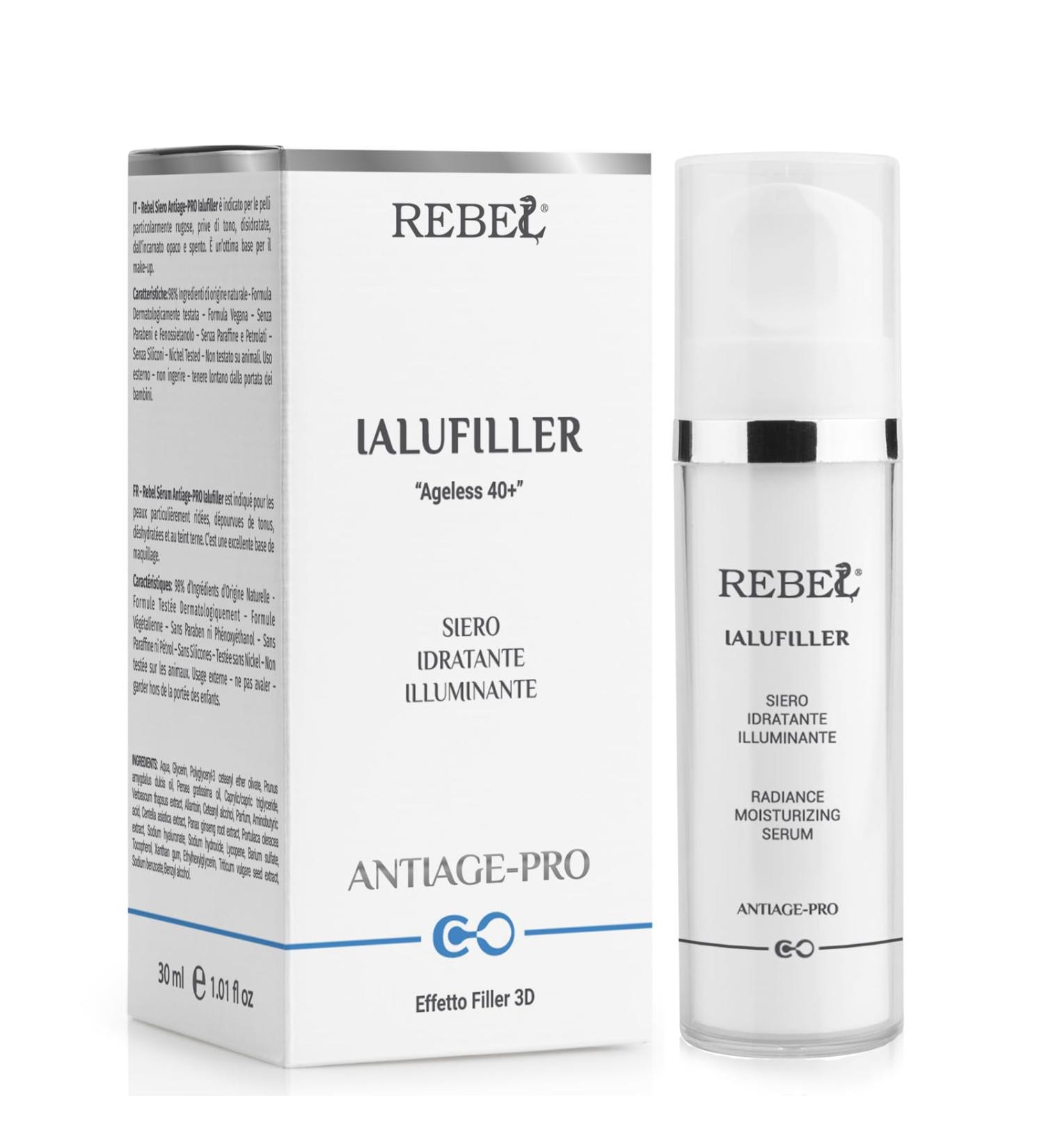  Licofarma Rebel Ialufiller Instant Anti-Wrinkle Lifting Serum | Firming Hydrating Brightening Evening | 30ml Airless Bottle - Buy Online on GoSupps.com
