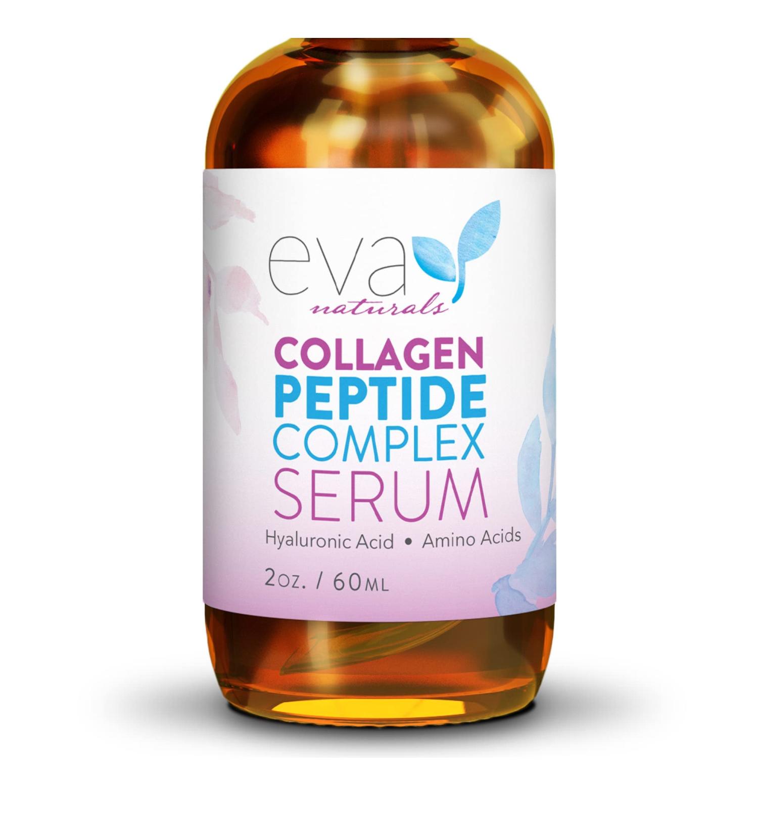 Collagen Peptide Serum for Face - Anti-Aging & Skin Brightening Formula with Aloe Vera & Hyaluronic Acid - 2oz - Buy Online on GoSupps.com