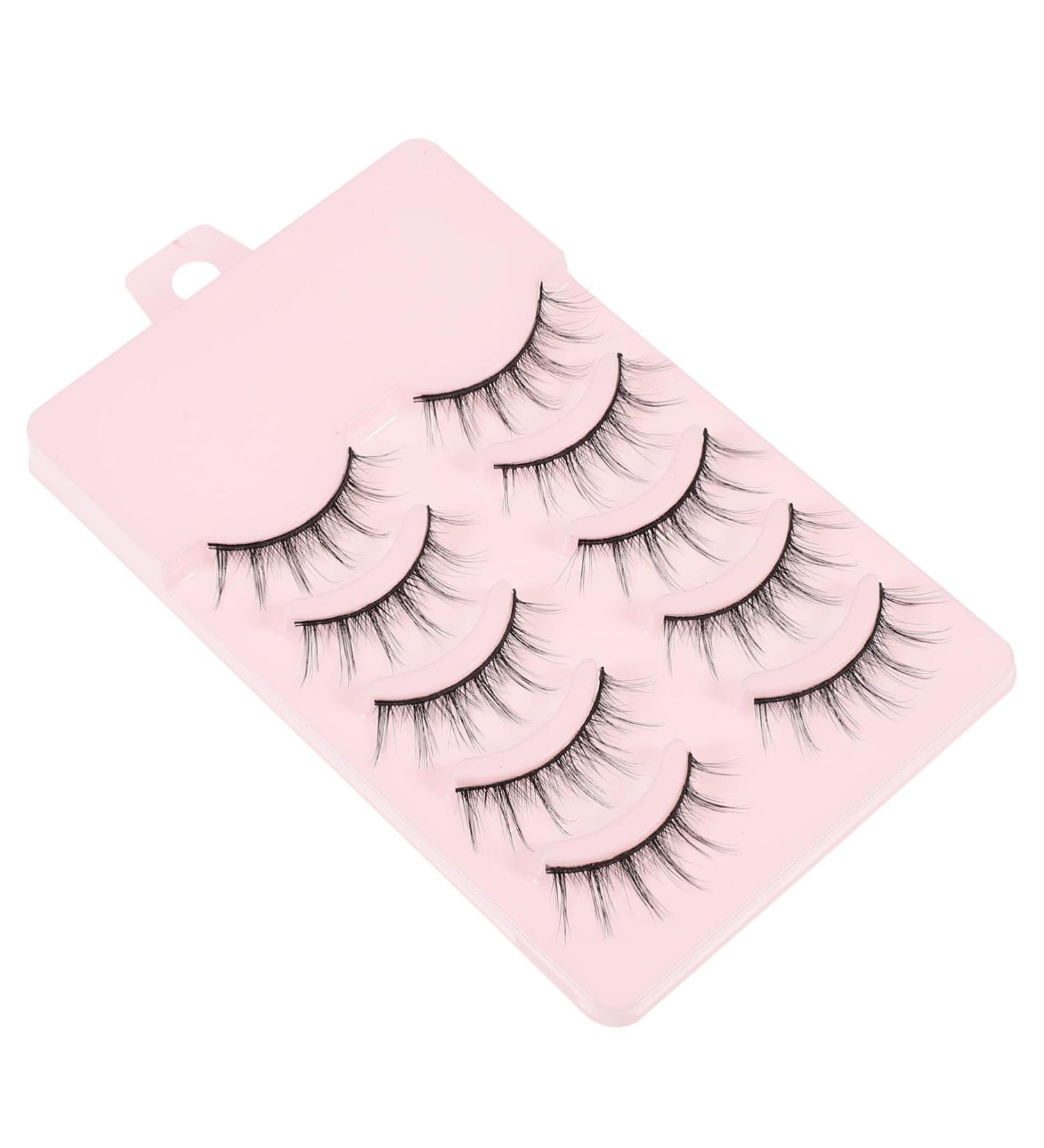 POPETPOP Magnetic False Eyelashes 5 Pairs Eyelash Make up 5d Extend Fiber Natural False Lashes - Buy Online on GoSupps.com