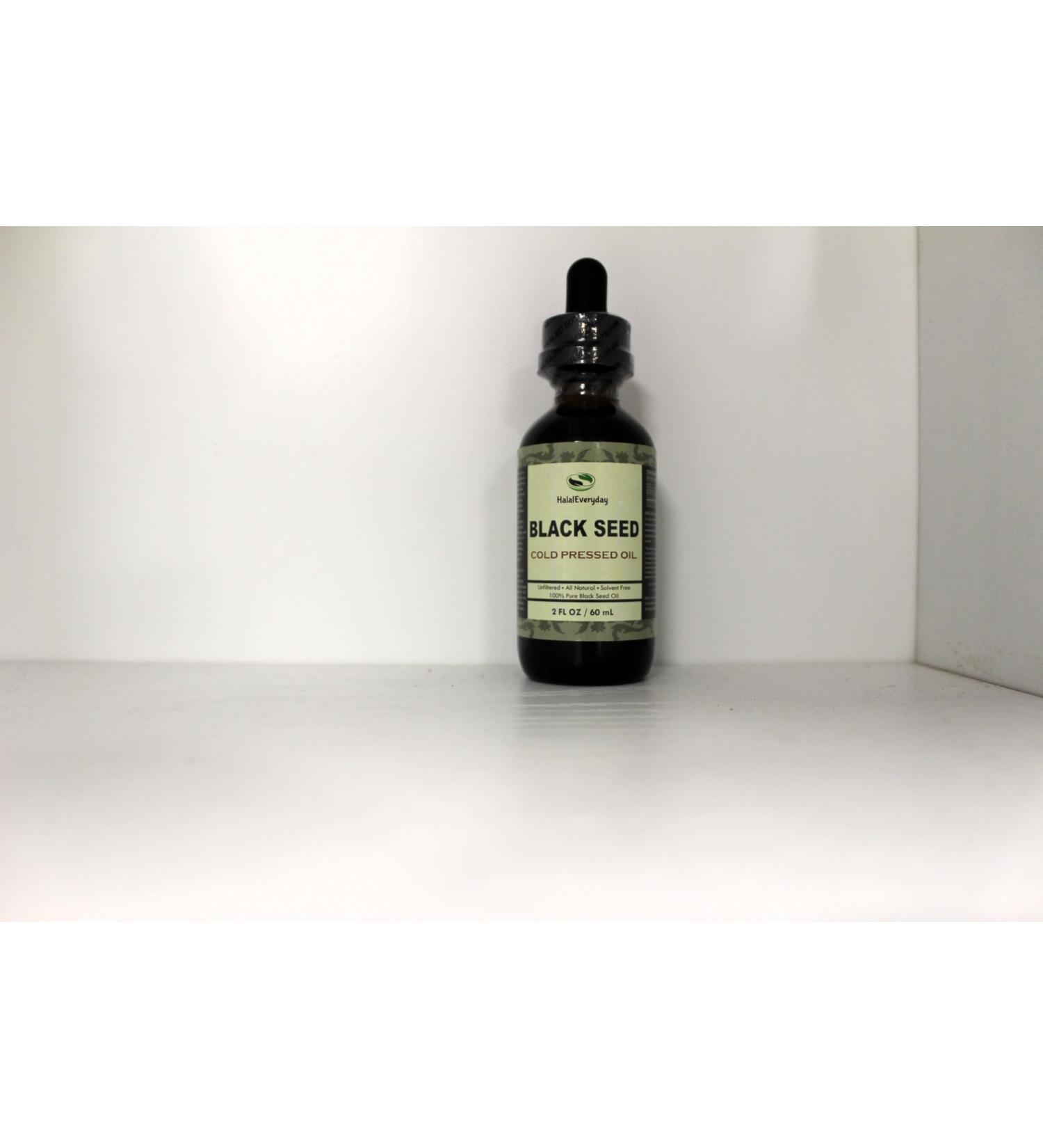 HalalEveryDay- Black Seed Oil - 100% Pure Cold Pressed- Organic- Nigella Sativa Non-GMO - Thymoquinone - Cumin Seeds Oil (2 Ounce) - Buy Online on GoSupps.com