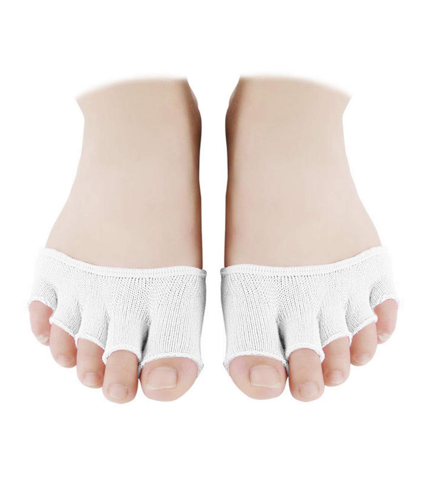 Exceart Couples Invisible Sports Yoga Socks - Open Toe Non-Wound Pilates & Ballet Dance Protection - White - Buy Online on GoSupps.com