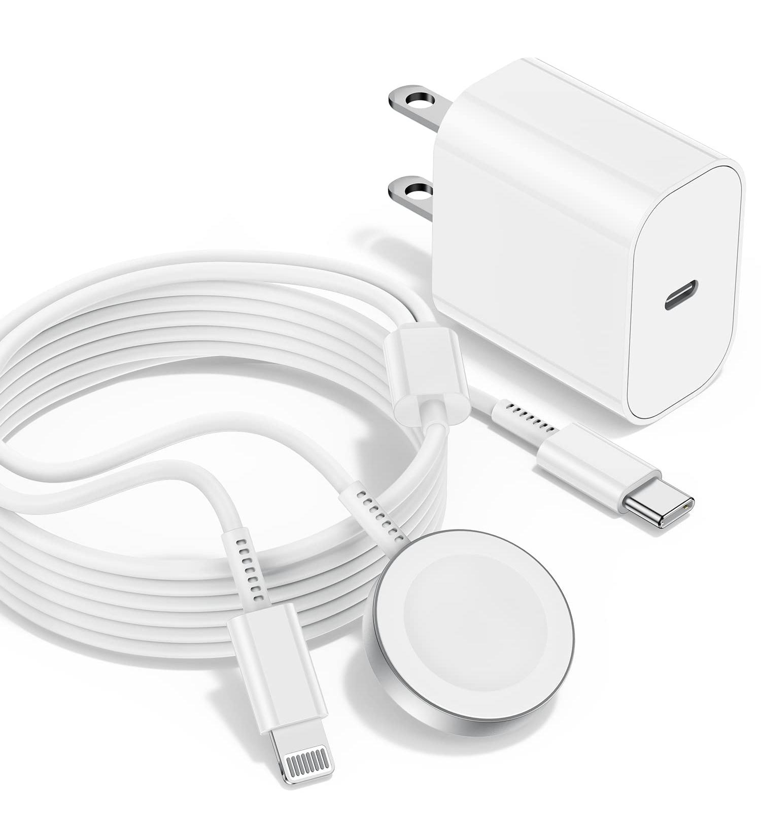2023 New Apple Watch Charger USB C with PD Fast Wall Charger Apple MFi Certified Smart iWatch Magnetic Cable for Watch Series8 7 6 5 4 3 2 1 SE1 SE2 Type C 2-in-1 Fast Charging for iPhone&Watch(6ft) White Charger+Cable - Buy Online on GoSupps.com