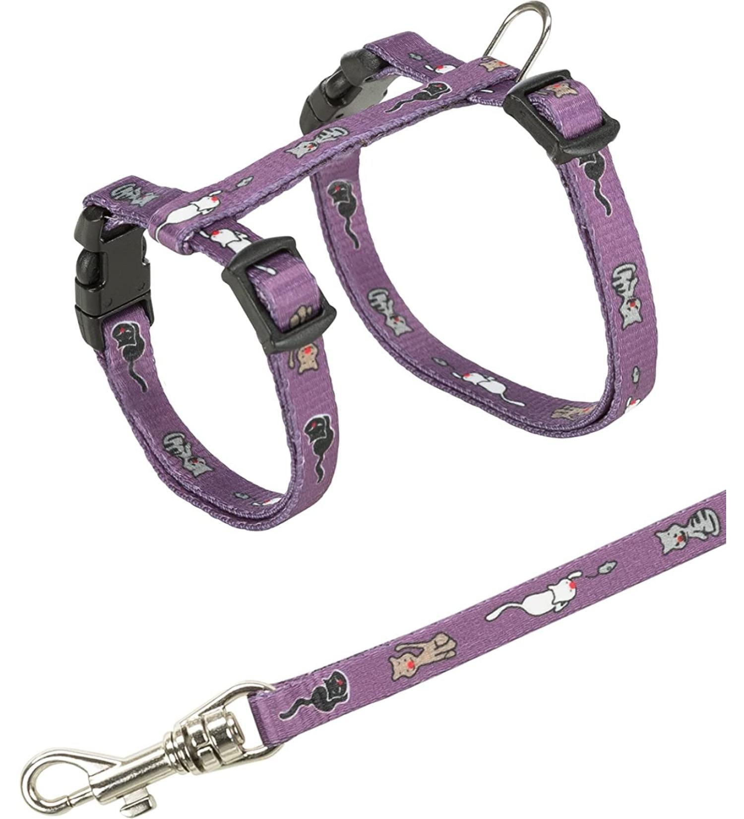 Trixie 4144 Kitten Harness with Leash - Adjustable Nylon 21-33 cm Assorted Colors - Comfortable & Safe Pet Gear - Buy Online on GoSupps.com