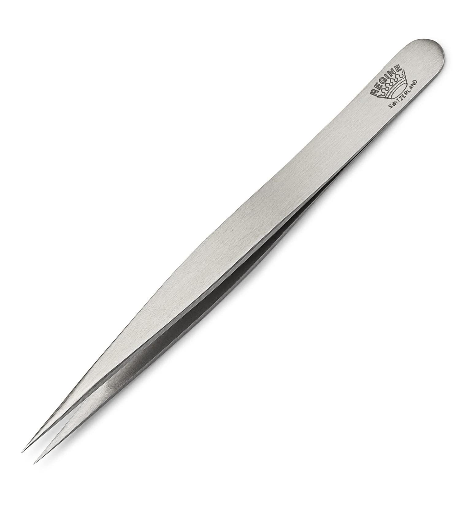 Regine Switzerland Handmade Precision Pointed Splinter Tweezer - Professional Stainless Steel Tweezers for Ingrown Hair & Glass Removal - Buy Online on GoSupps.com