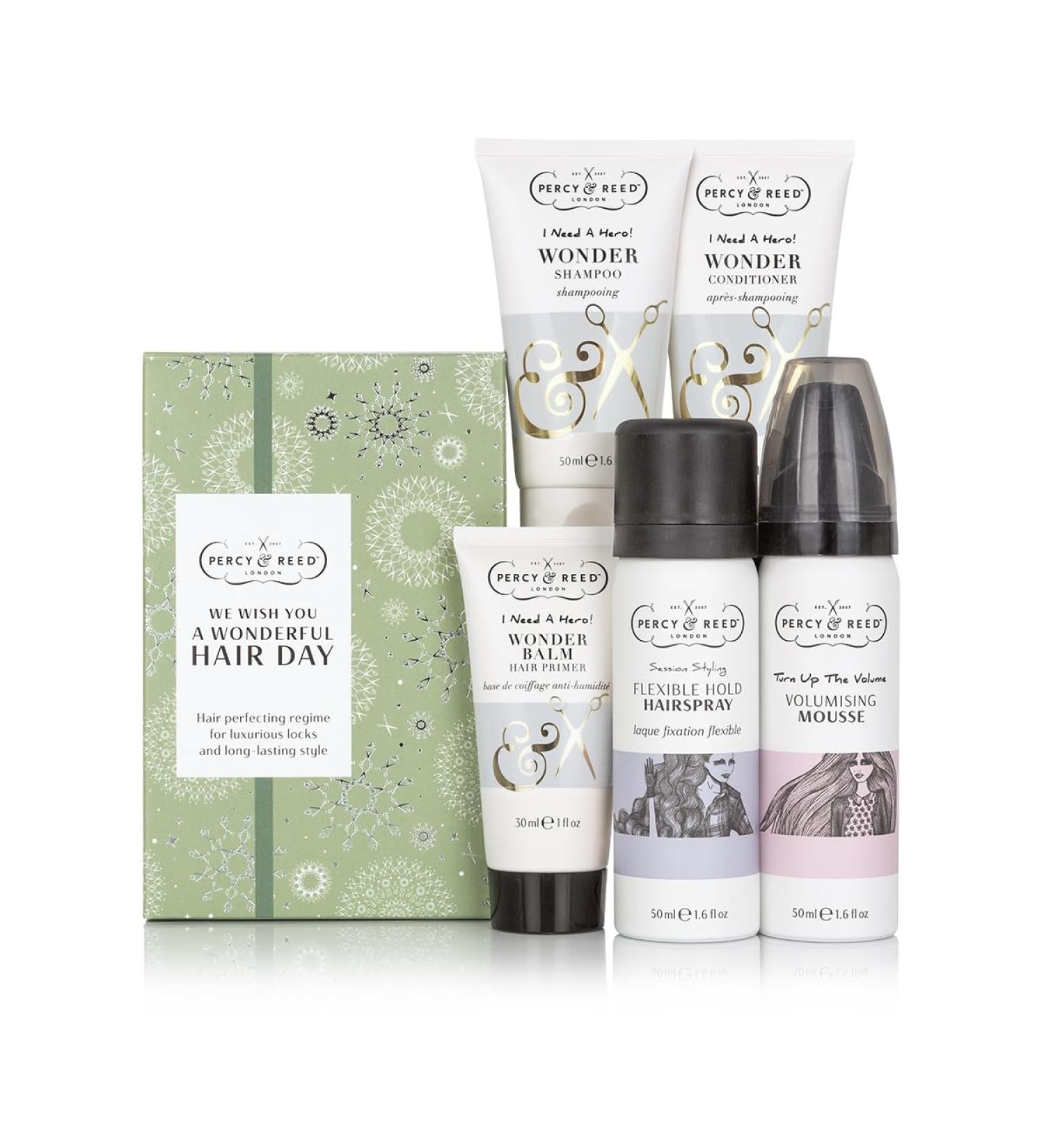 Percy & Reed Wonderful Hair Day Gift Set | 5-Step Regime with Salon-Grade Formulas | Perfect Christmas Stocking Filler - Buy Online on GoSupps.com