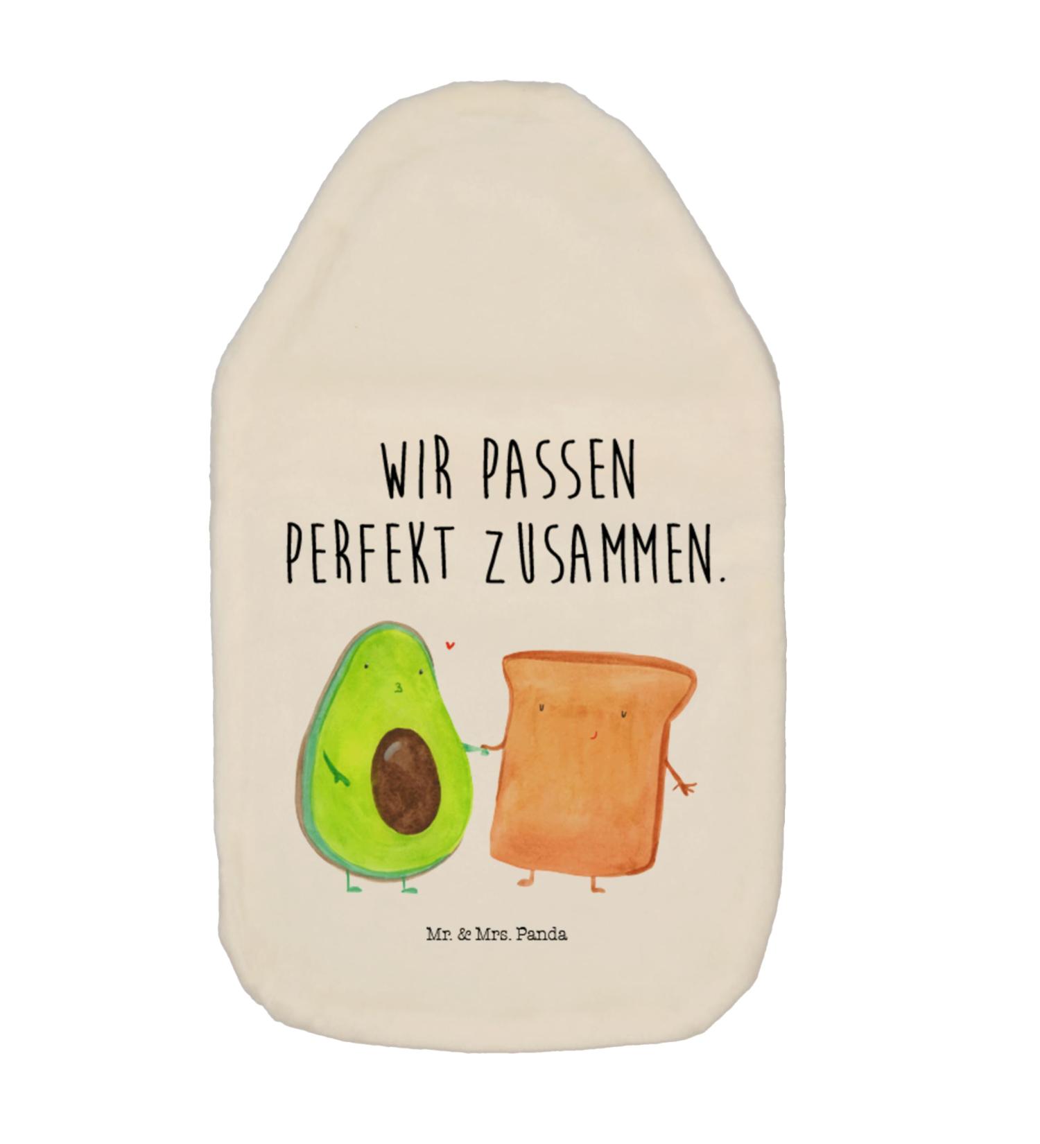 Mr. & Mrs. Panda Warm Bottle Avocado Toast | Perfect Gift for Lovers - Warming Pillow Engaged Healthy Toasted Bread Design - Buy Online on GoSupps.com