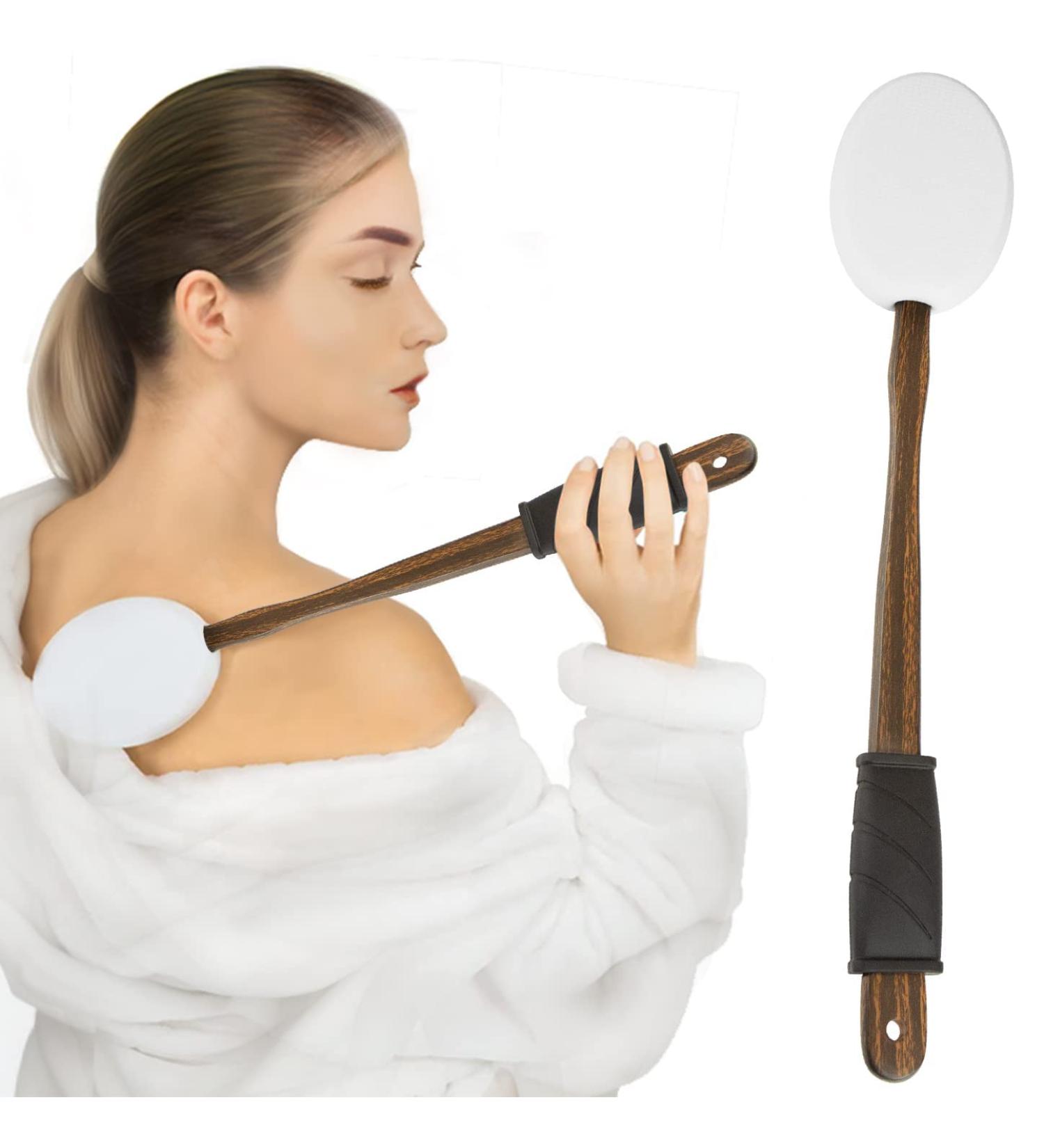 Vive Lotion Applicator for Back and Feet - Long Handle Shower Sponge for Elderly Women - Apply Cream, Medicine, Body Wash, Sunscreen - Dark Tanner - Buy Online on GoSupps.com