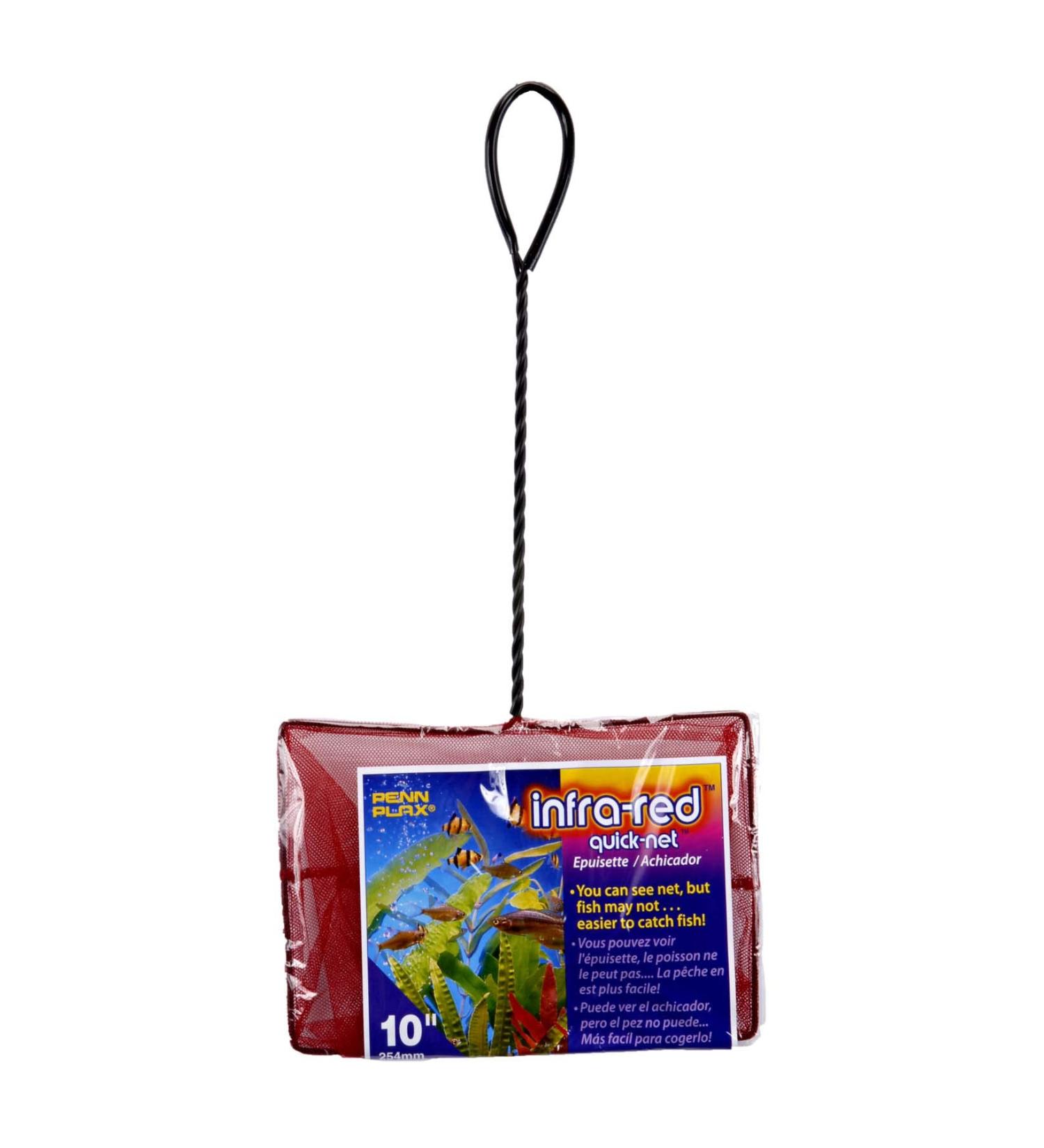 PENN-PLAX Infra-Red Quick-Net Aquarium Fish Net - Red, Durable, Strong & Safe - 10 - Buy Online on GoSupps.com