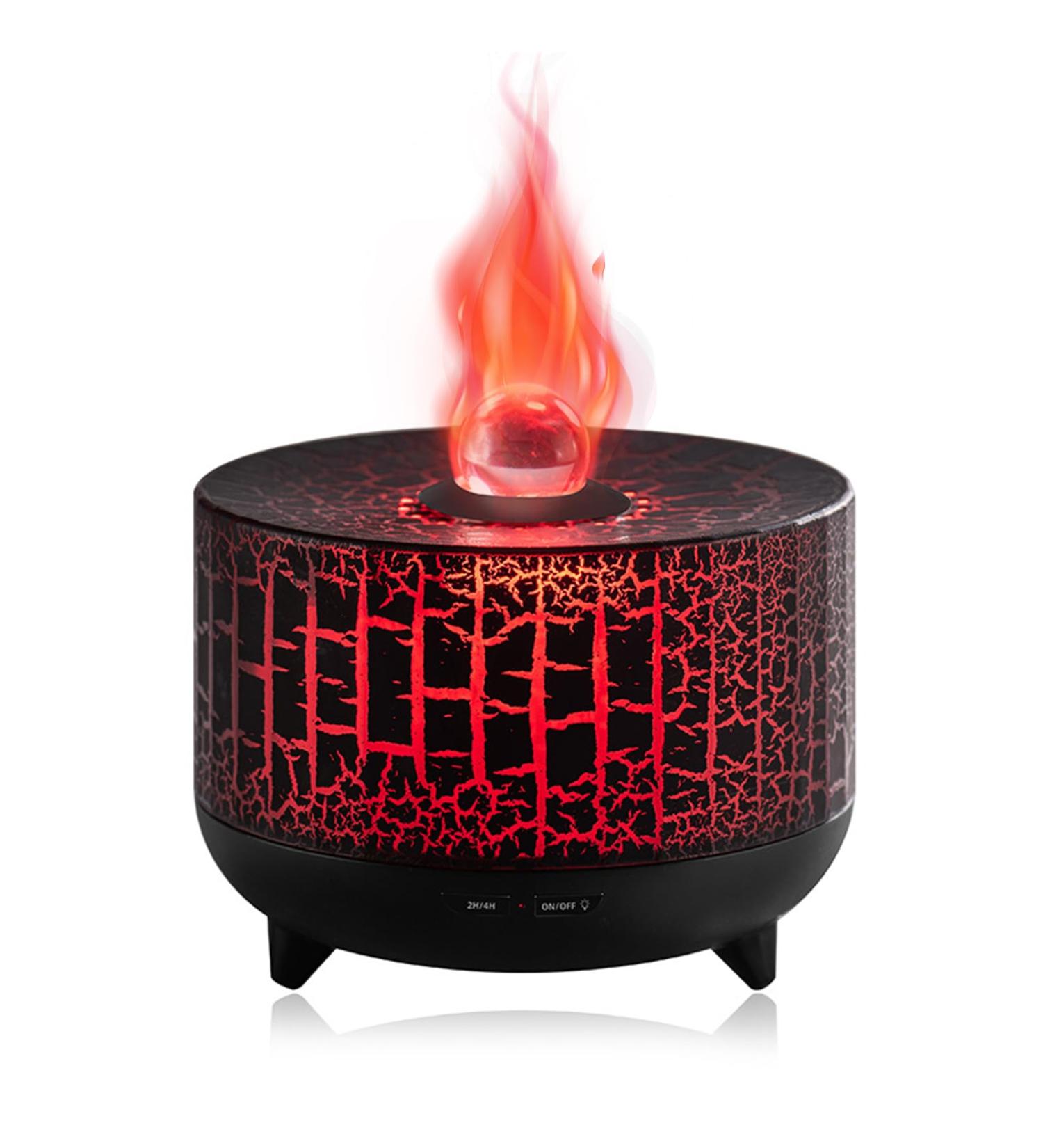 Flames Humidifier Aroma Diffuser 230ml - Quiet Essential Oil Diffuser with 7-Flame Design for Aromatherapy - Buy Online on GoSupps.com