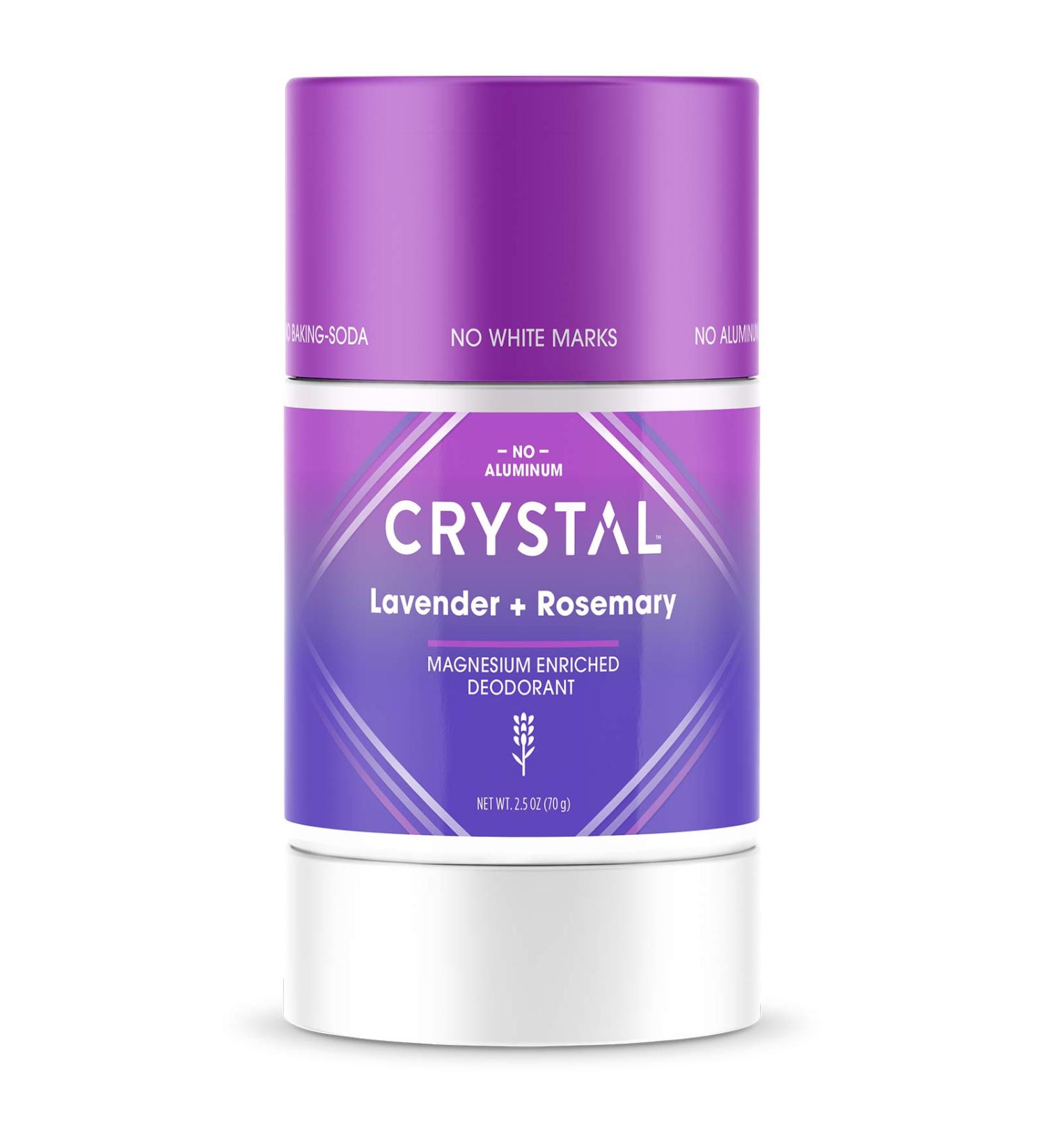 Crystal Body Deodorant - Magnesium Enriched Lavender & Rosemary 2.5 oz | Natural, Long-Lasting Protection - Buy Online on GoSupps.com