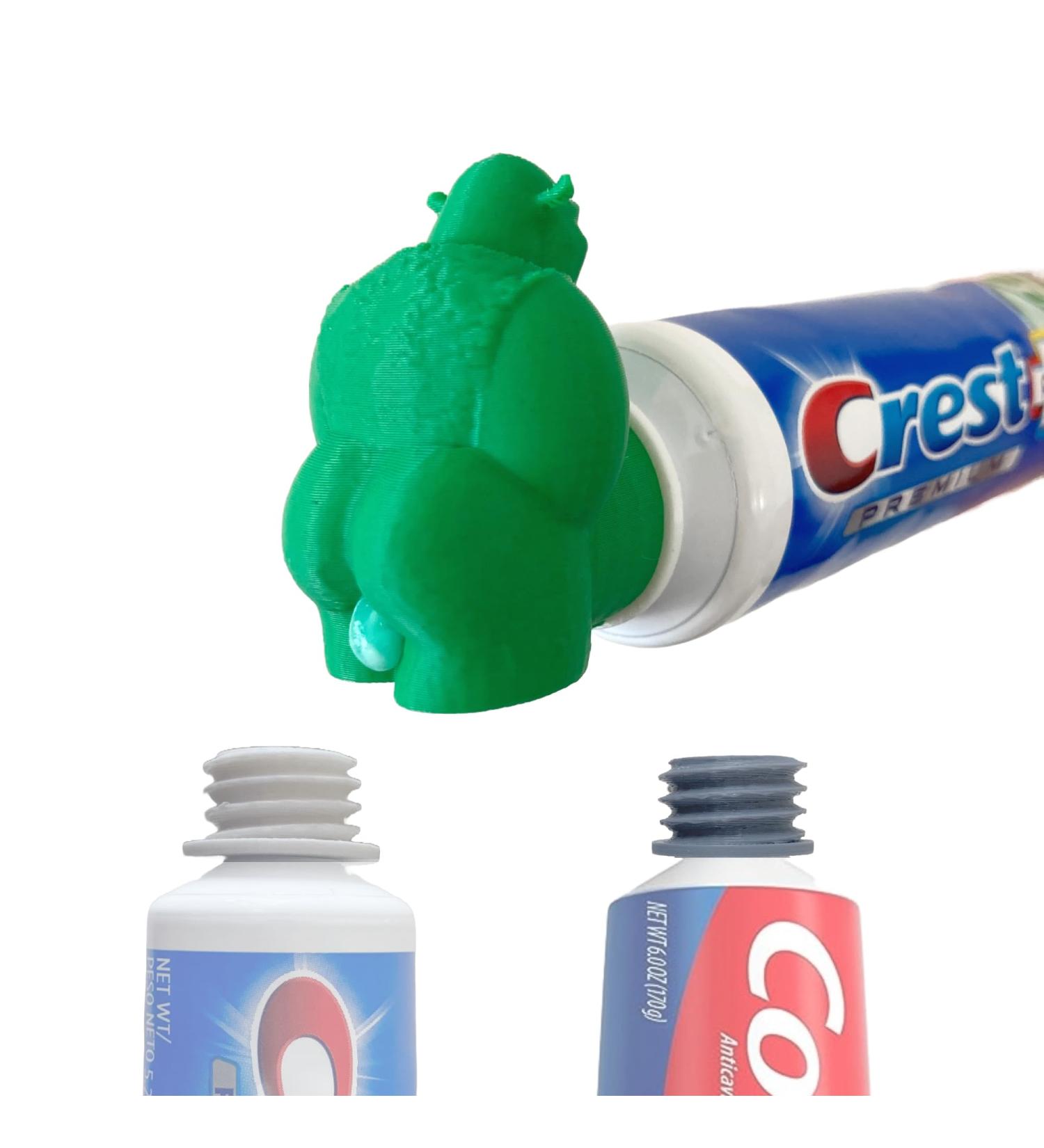 Funny Shrek Pooping Toothpaste Topper - 2 Adapters for Crest & Colgate - Best International Shipping - Buy Online on GoSupps.com