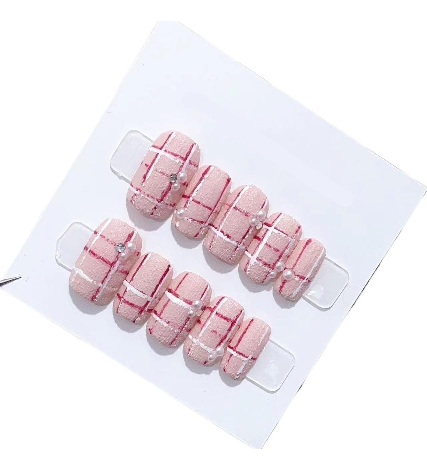 Handmade Long and Short Nail Patches for Artificial Nail Enhancement(Color:19570 Size:XS) - Buy Online on GoSupps.com