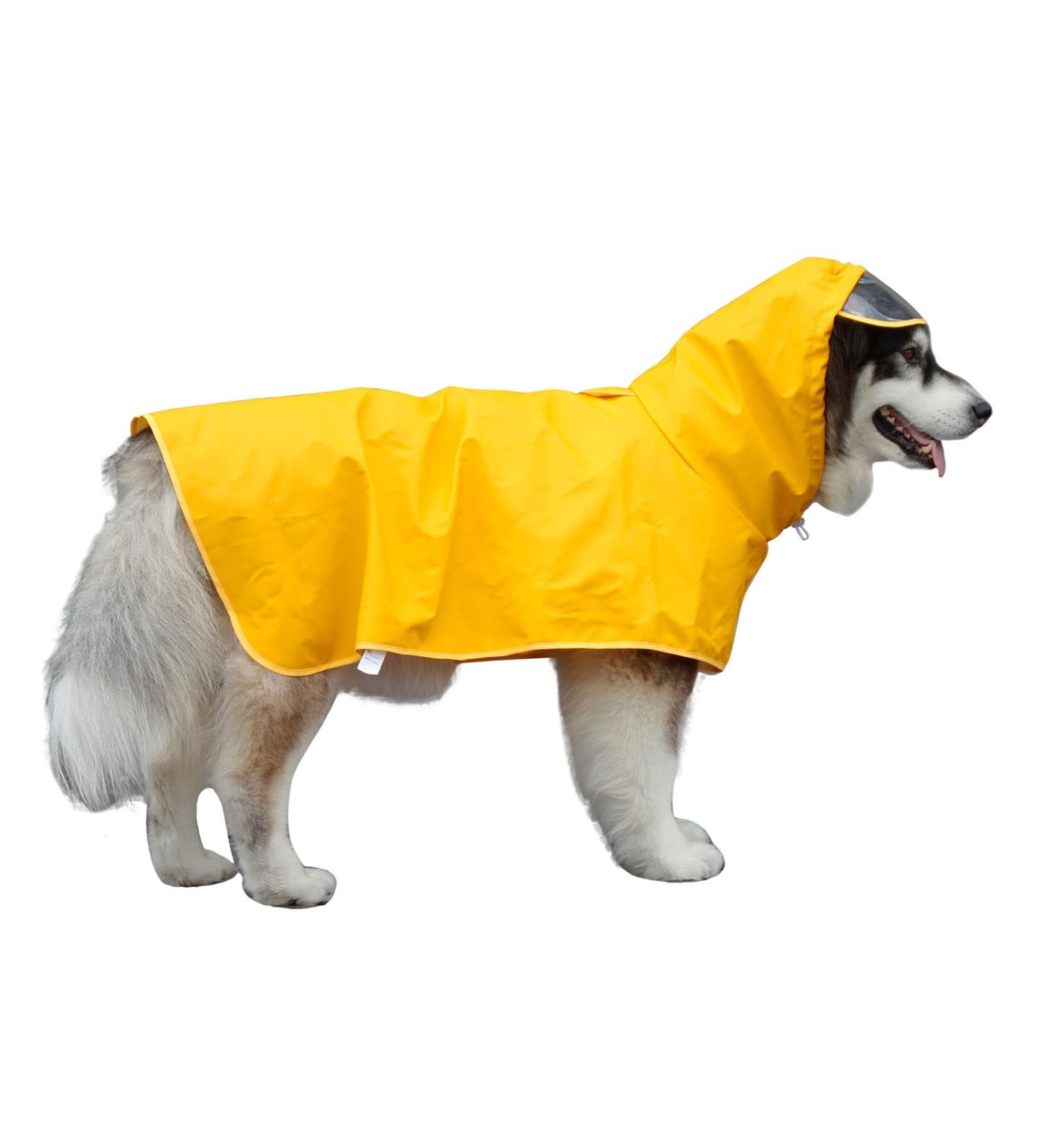 Buy Hykiee Waterproof Dog Raincoat - Adjustable Breathable Jacket with Hood for Small to Large Dogs - XXL Yellow - Buy Online on GoSupps.com