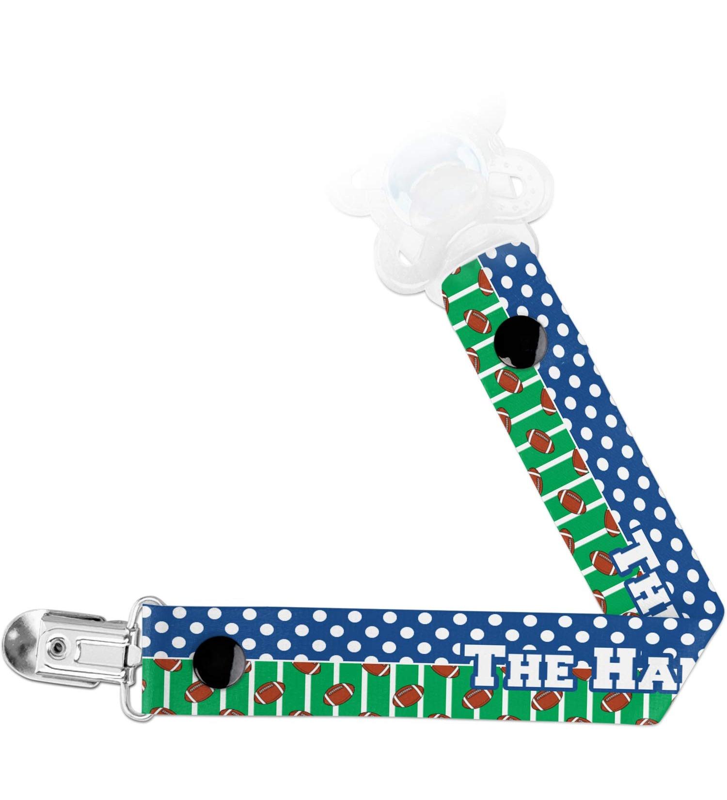 Personalized Football Pacifier Clip - Keep Baby's Binky Secure - Buy Online on GoSupps.com