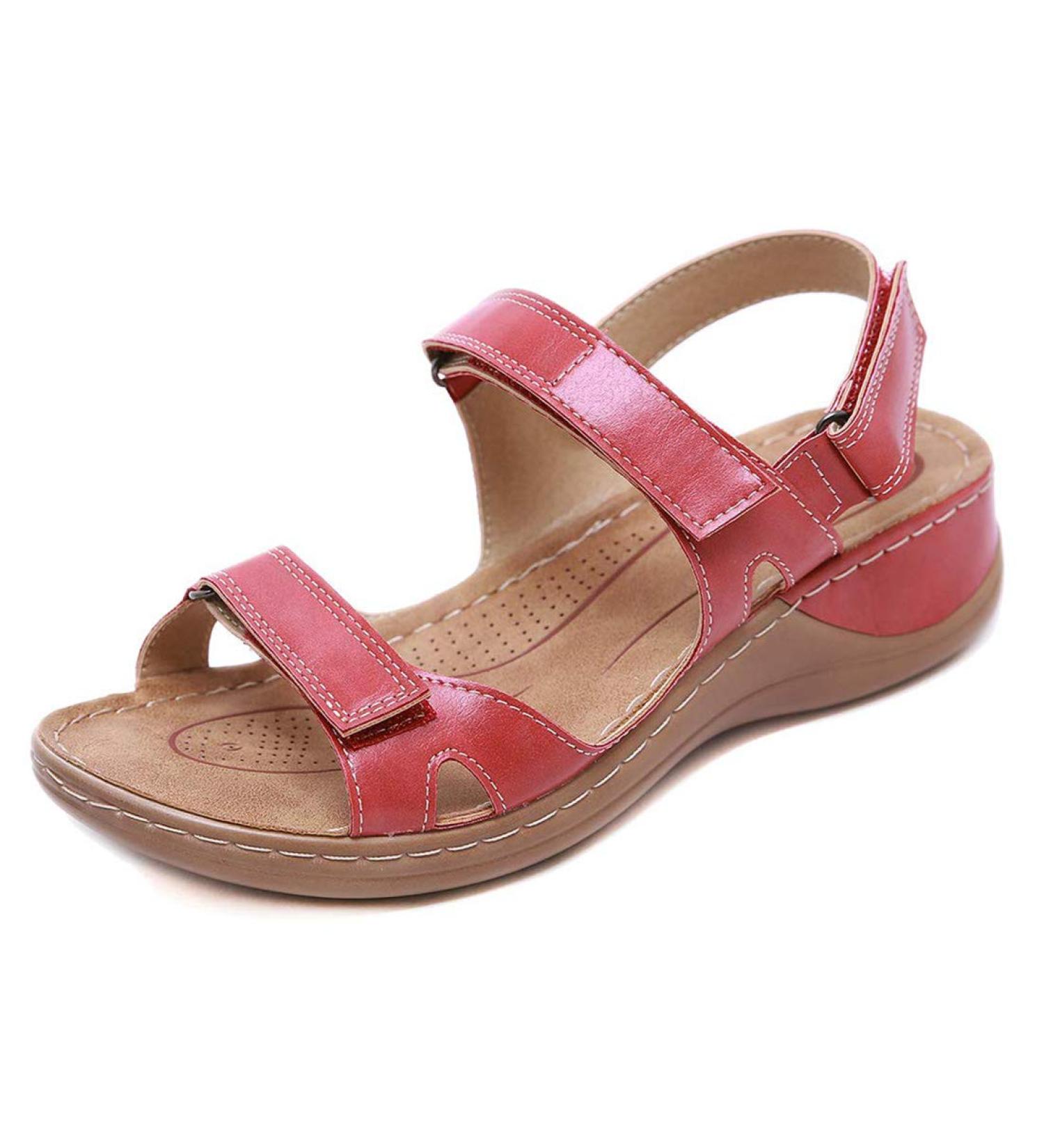 Creev Women's Flat Sandals - Breathable Open Toe Non-Slip Flip-Flops & Hiking Shoes for Summer & Beach - Available in Brown & Pink (EU Sizes 41-44) - Buy Online on GoSupps.com