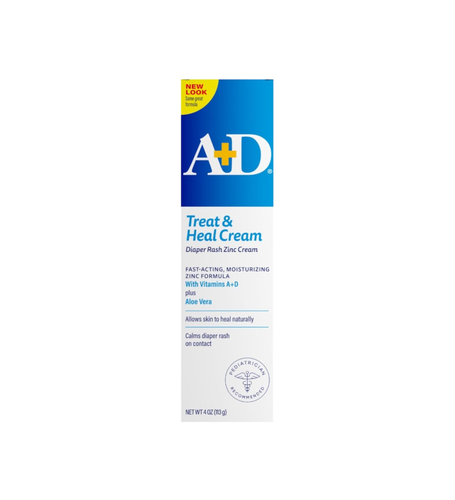 A+D Treat & Heal Diaper Rash Ointment 4 Ounce - Buy Online on GoSupps.com