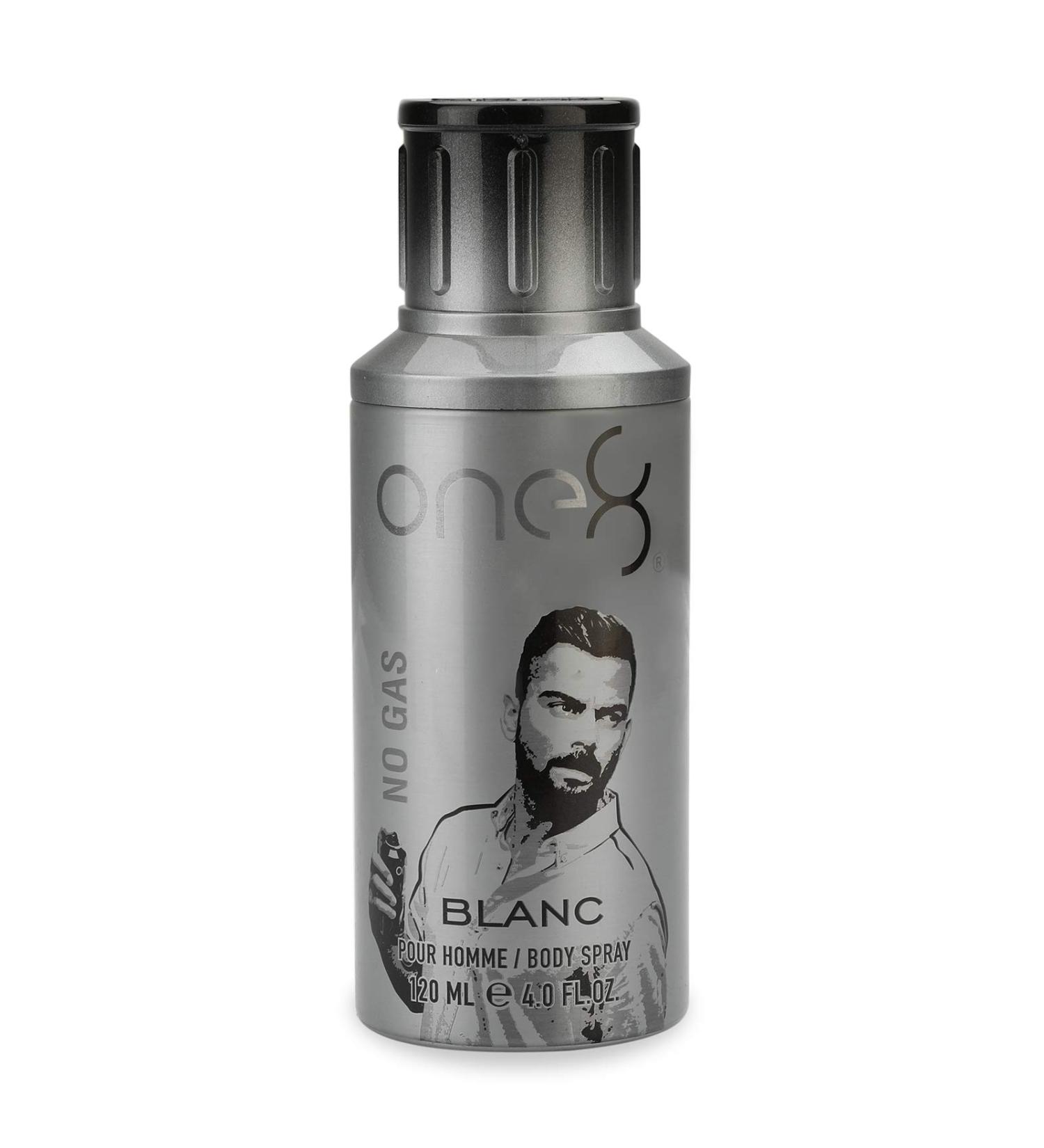 One8 By Virat Kohli No Gas Blanc Deodorant for Men - 120 ml | Best International Shipping - Buy Online on GoSupps.com