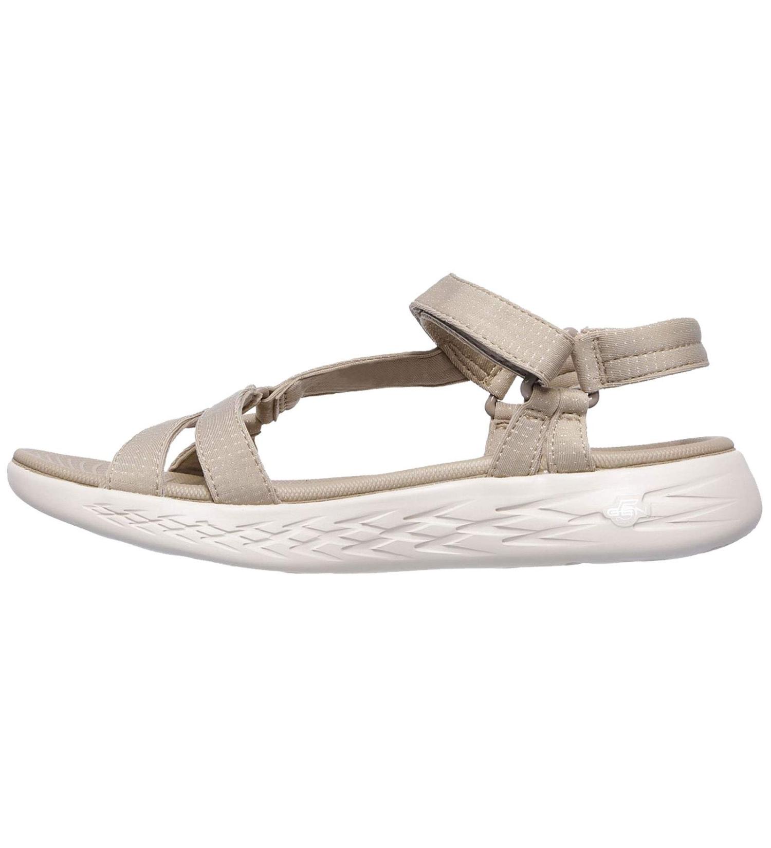 Skechers Women's On-the-go 600 Brilliancy Sports Sandal 40 EU Wide Beige Comfortable & Stylish Footwear for Every Adventure - Buy Online on GoSupps.com
