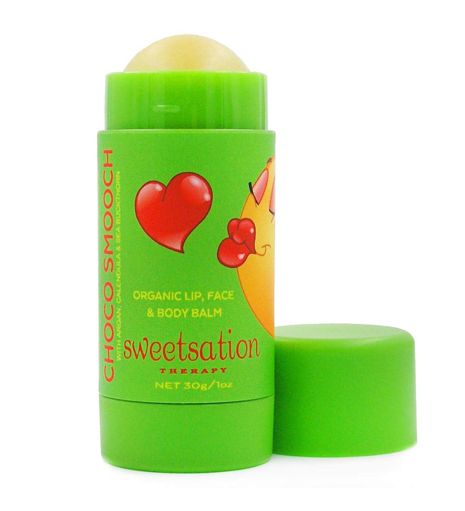 Choco*Smooch Organic Baby Lip & Face Balm | Argan Calendula Sea Buckthorn | 22.18 ml - Nourishing & Natural Care - Buy Online on GoSupps.com