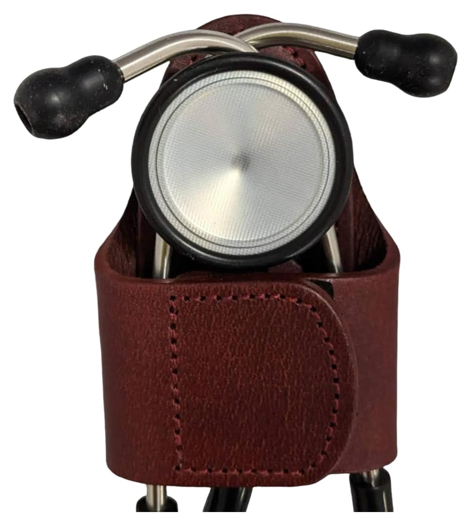 Buy The HipClip Handmade Brown Leather Stethoscope Holder | Full Grain Durable & Stylish - Buy Online on GoSupps.com