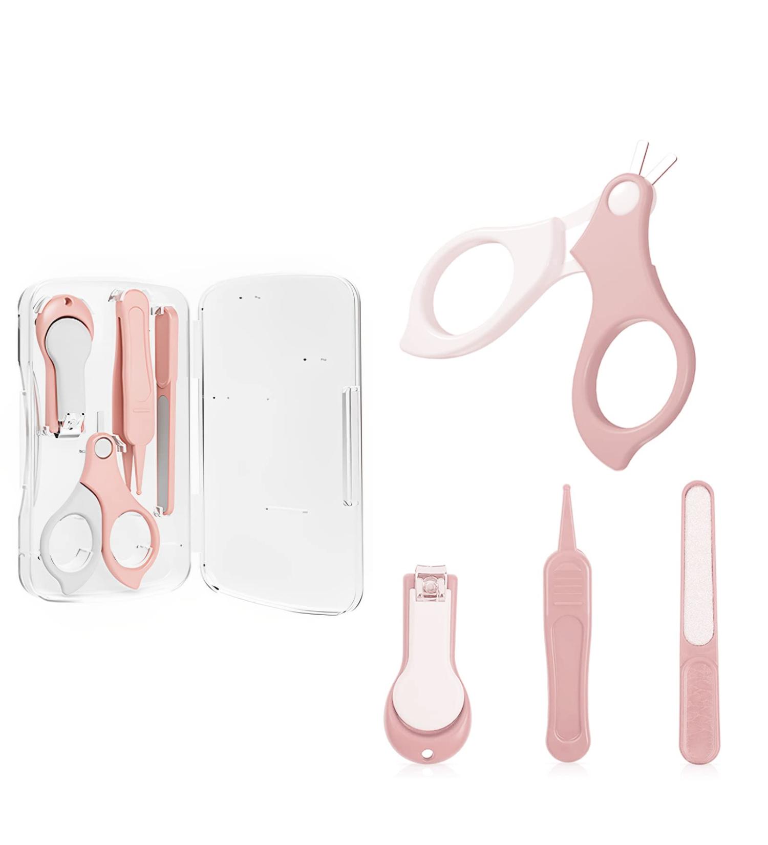4-in-1 Baby Nail Clipper Kit for Newborns to Kids - Pink - Buy Online on GoSupps.com