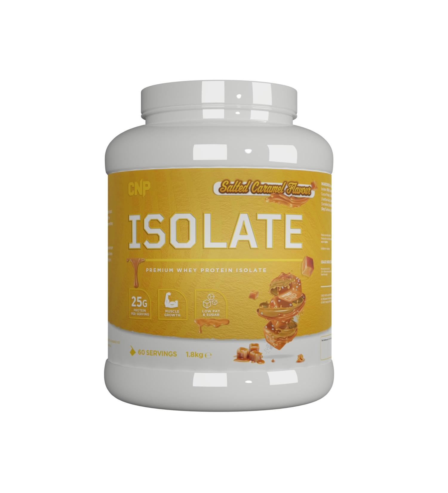 CNP Professional Isolate Premium Whey Protein Isolate 1.8kg - 26g Protein - 53/30 Servings - 6 Flavours - Salted Caramel - Buy Online on GoSupps.com