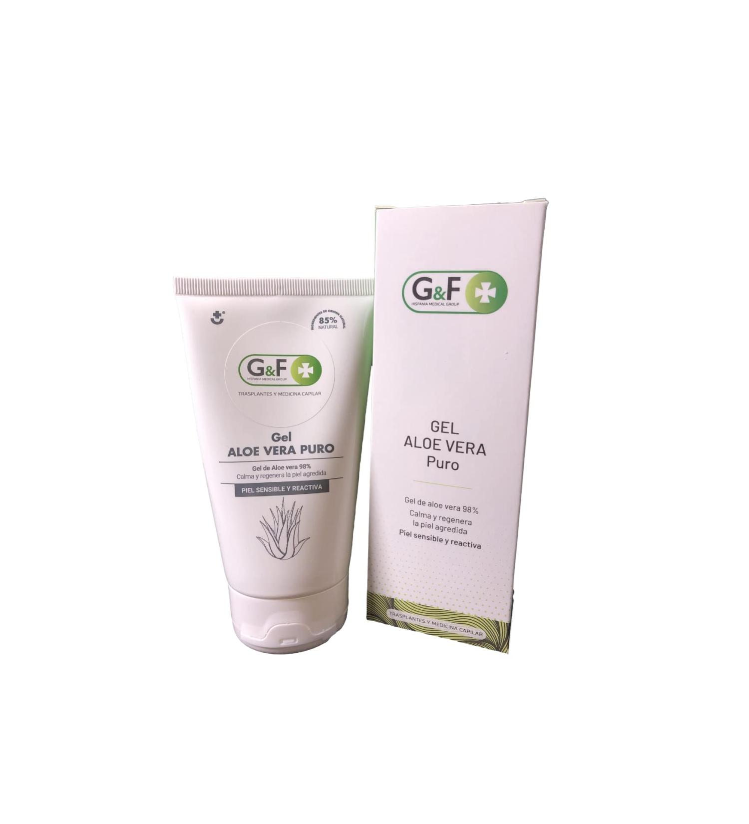 Aloe Vera Gel. Pure Aloe Vera. For sensitive and reactive skin. Aloe Vera gel in tube 150 ml. Pure moisturizing gel with Aloe Vera for the skin. 100% natural regenerating. - Buy Online on GoSupps.com