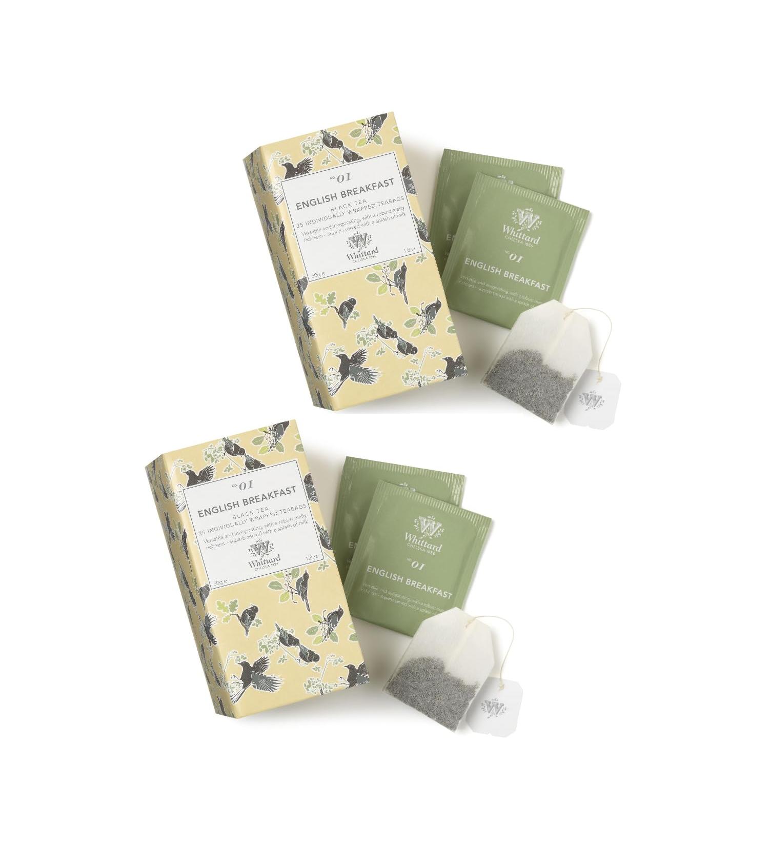  Whittard Whittard | Black Tea for English Breakfast | Robusta & Malted Black Tea Bags - 2 x 25 Filters (100 Gr) - Buy Online on GoSupps.com