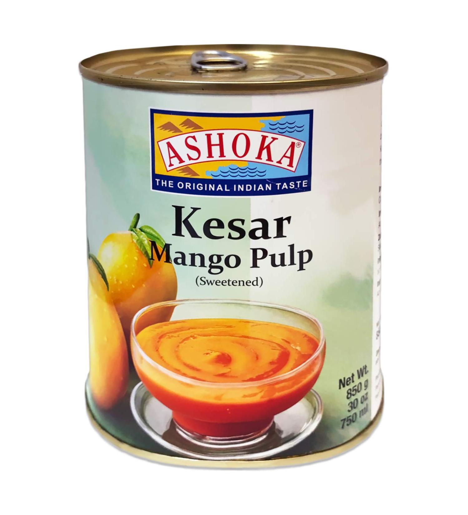 Ashoka Kesar Mango Pulp 30oz/850g - Pure and Delicious Mango Goodness - Buy Online on GoSupps.com