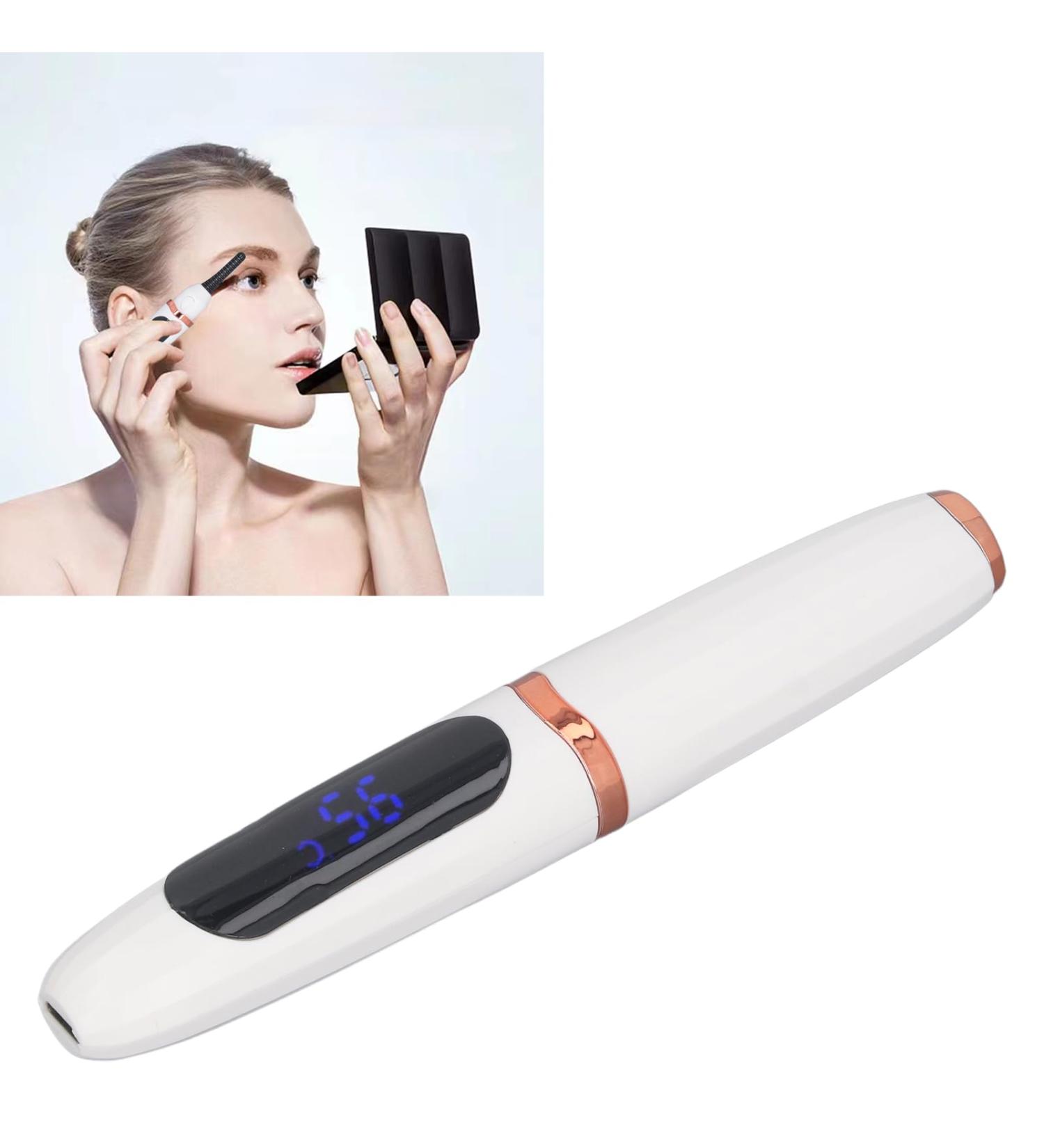 Heated Eyelash Curlers USB Rechargeable Long Lasting with LED Temp Display Electric Lash Curling Wand with LED Display for 24h Long Lasting Curling - Buy Online on GoSupps.com