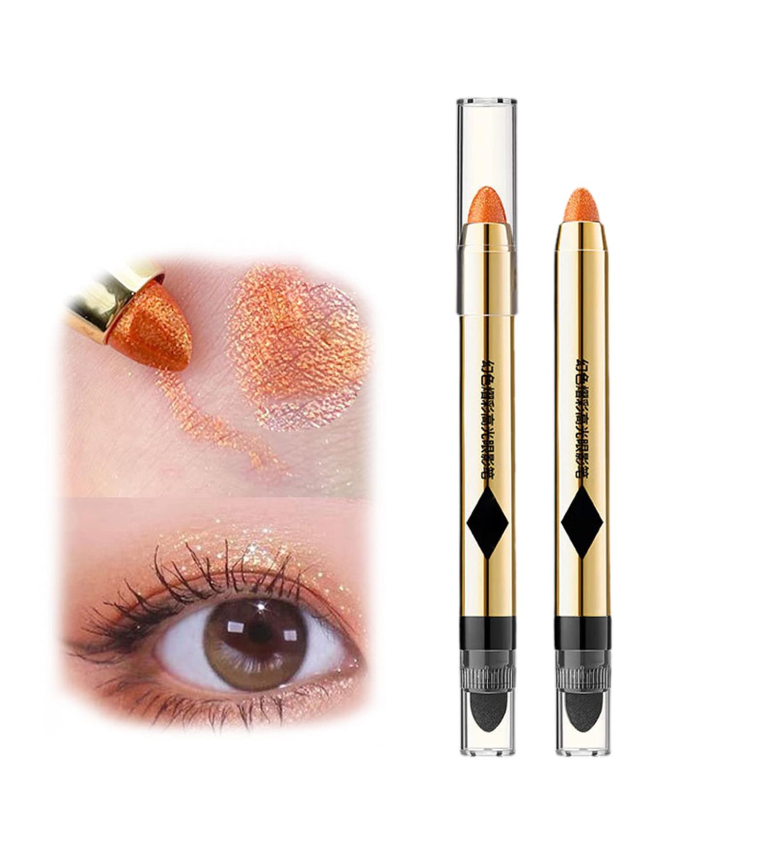 2/6Pack 2-in-1 Pearlescent Eyeshadow Makeup Pen Glitter Eye Makeup 2 in 1 Eyeshadow Stick (2PCS-#2) - Buy Online on GoSupps.com