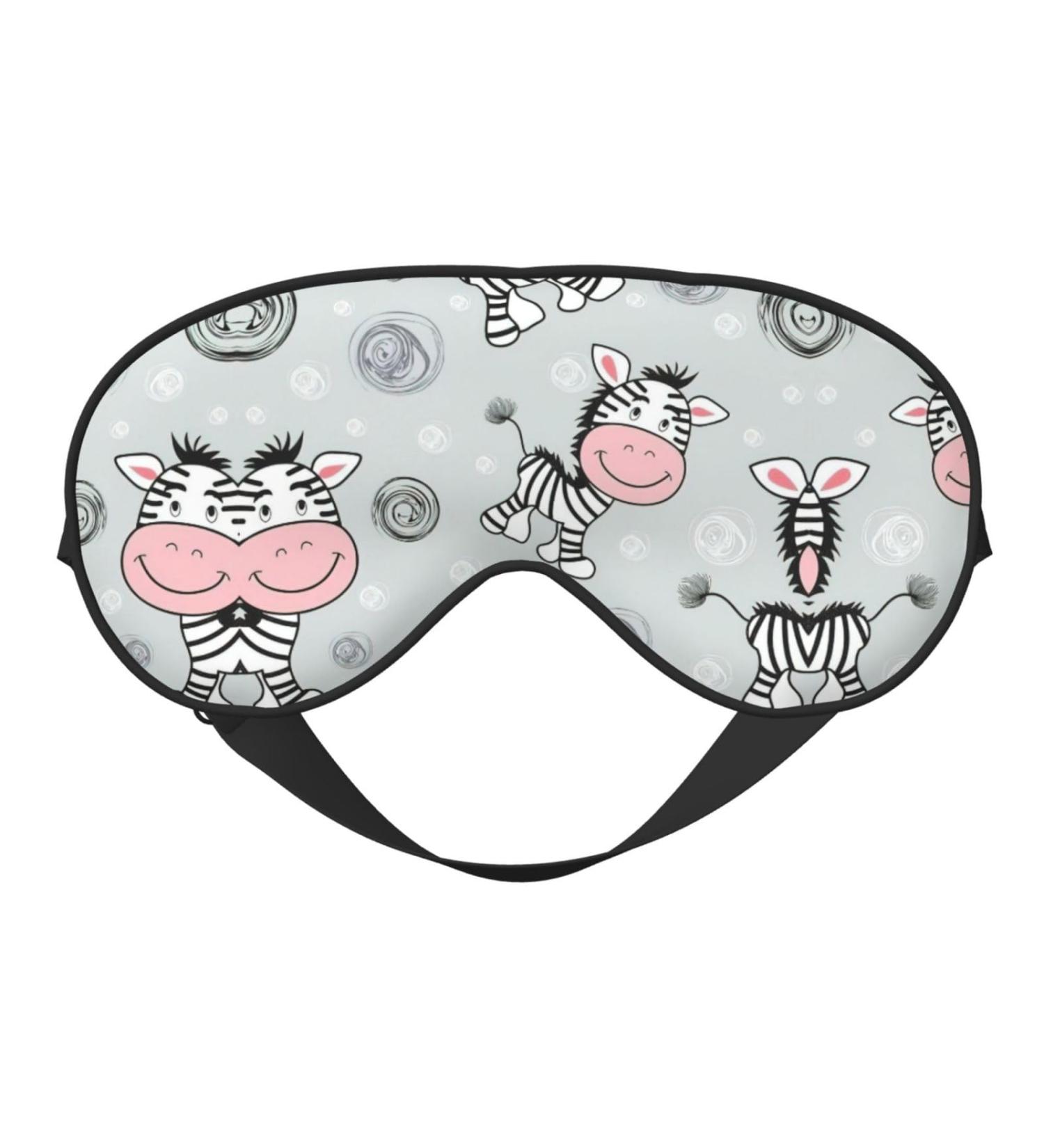 Buy SSIMOO Cute Zebra Soft Sleep Eye Mask | Breathable Eye Patch for Women | Ideal Travel & Relaxation Accessory - Black - Buy Online on GoSupps.com