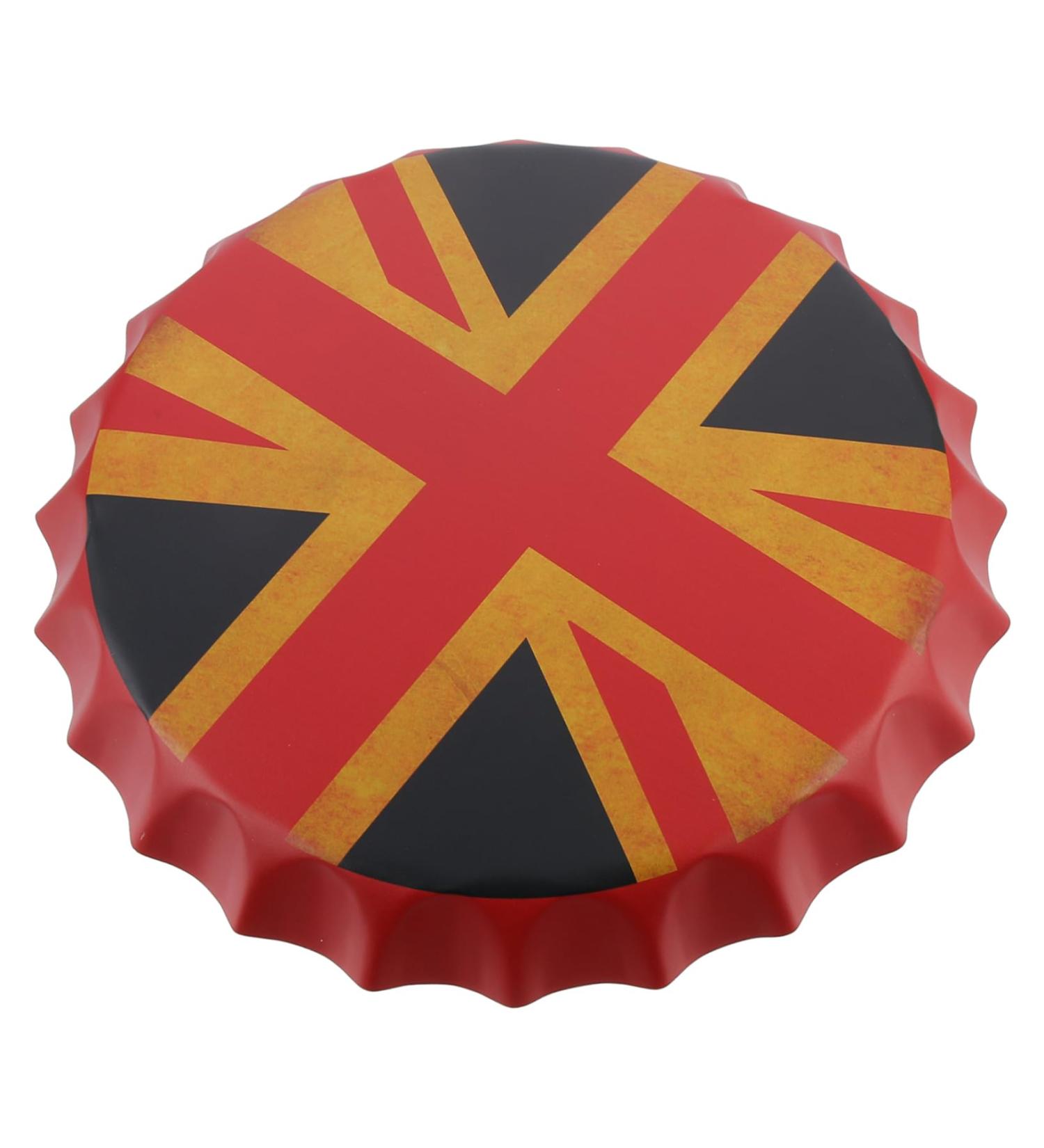 PRETYZOOM American Flags Beer Cap Pendant Vintage Decor Vintage Home Decor Iron-art Wall Hanging Picture Tin Painting Metal As Shown 36X36X4CM - Buy Online on GoSupps.com