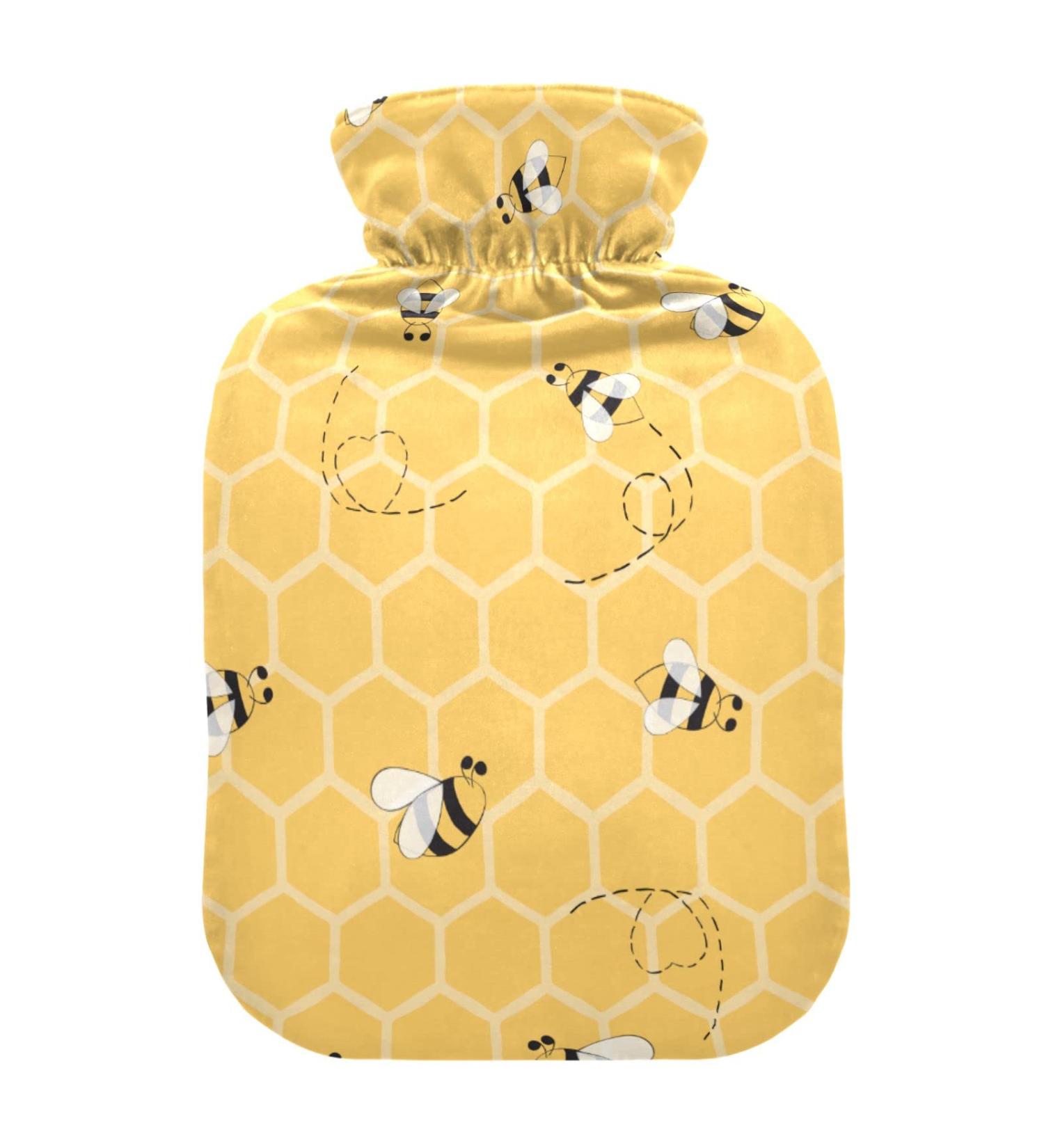Yellow Bee Honey Heat Bottle - 1L for Pain Relief | Hot Water Bottle for Adults & Children | Perfect Heating Solution #Bee02 - Buy Online on GoSupps.com