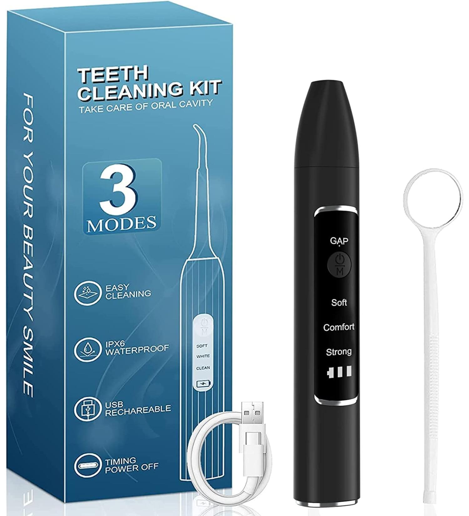 Professional Dental Care Set - Black Toothbrush for Tartar Cleaning & Healthy Mouth | 1 Unit - Buy Online on GoSupps.com