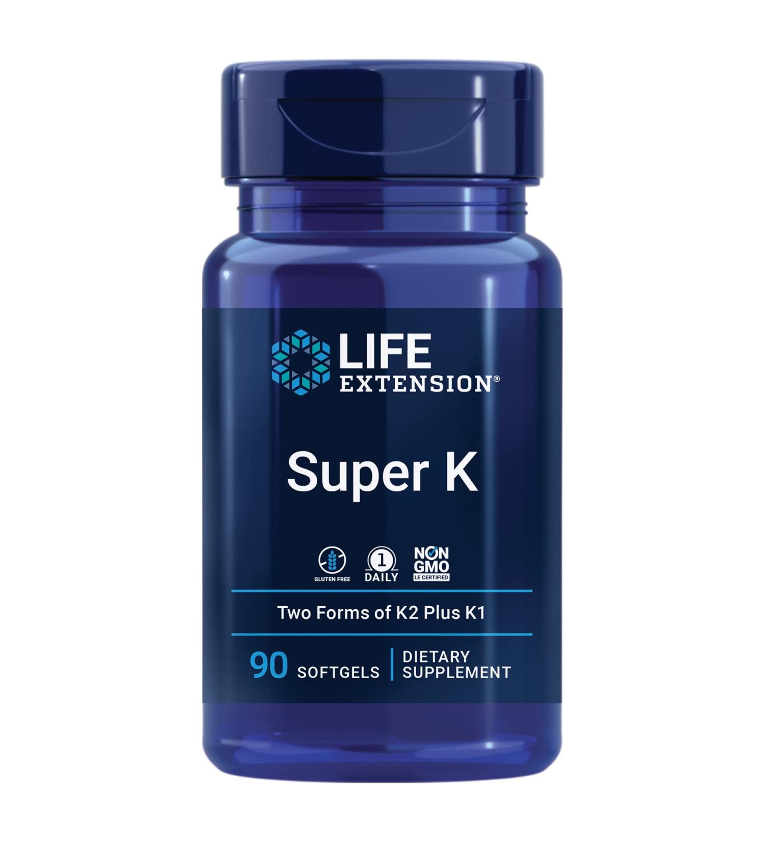 Life Extension Super Ubiquinol CoQ10 PQQ Shilajit Vitamin K1 Vitamin K2 MK-7 and MK-4 Vitamin C Cellular Energy Heart Bone and Arterial Health Bundle 30 + 90 Softgels - Buy Online on GoSupps.com