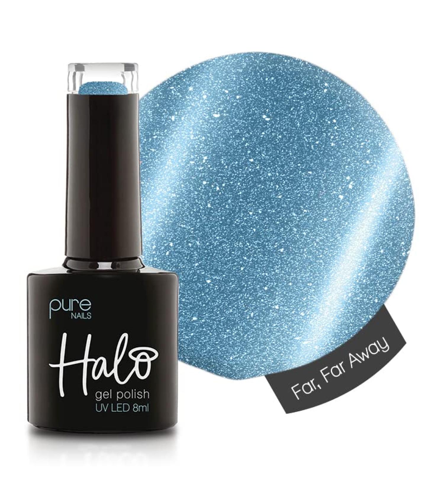 Halo Gel Nails UV LED Gel Nail Polish Once Upon a Time Collection Far Far Away 8 ml sky blue 8 ml (1 pack)