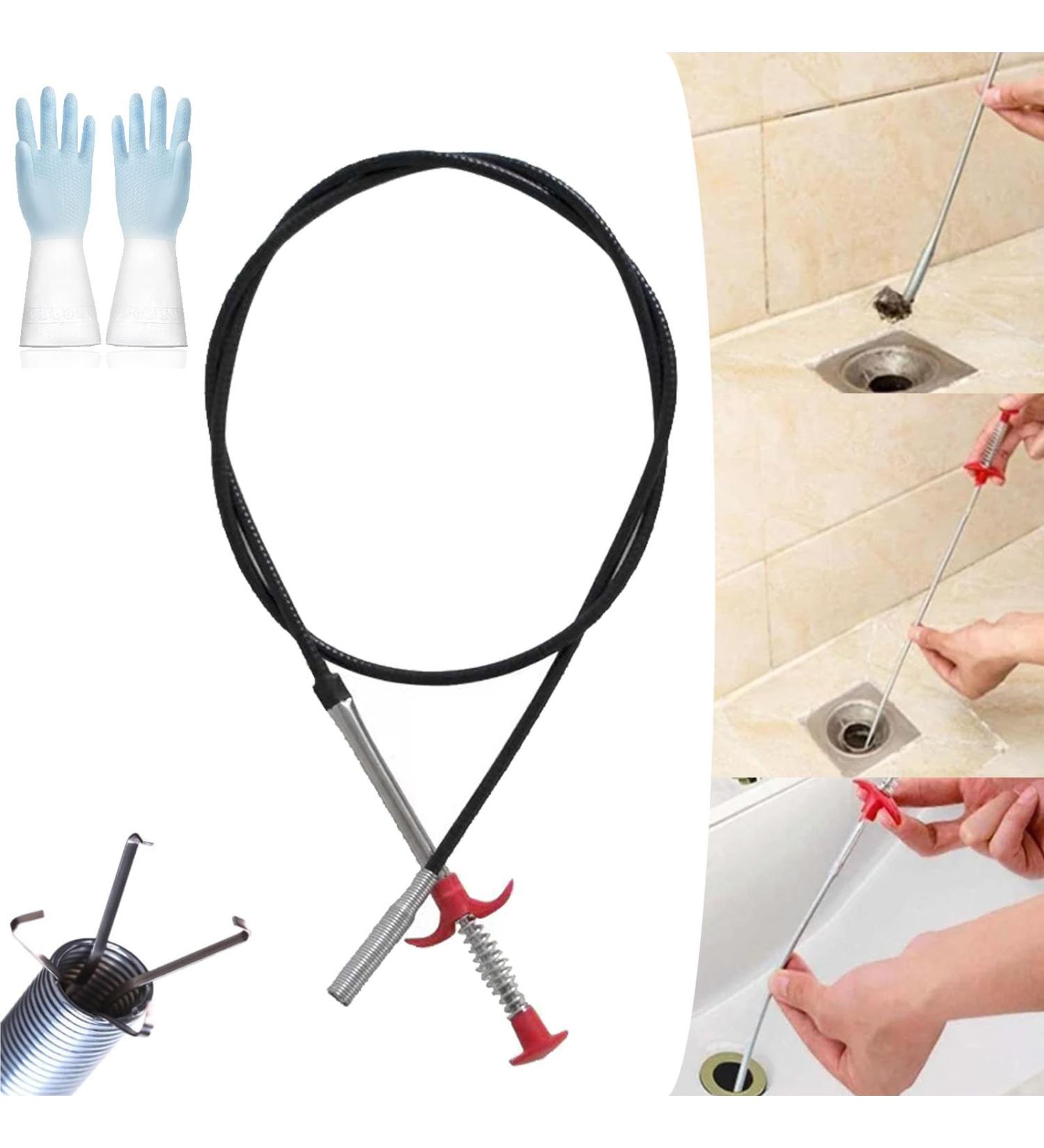 Sewer Cleaning Hook & No Need for Chemicals Bendable Hose Kitchen Drain Cleaning Hook for Litter Pick Snake Drain Clog Remover for Sewer Toilet Kitchen Sink (300cm/118.1in) - Buy Online on GoSupps.com