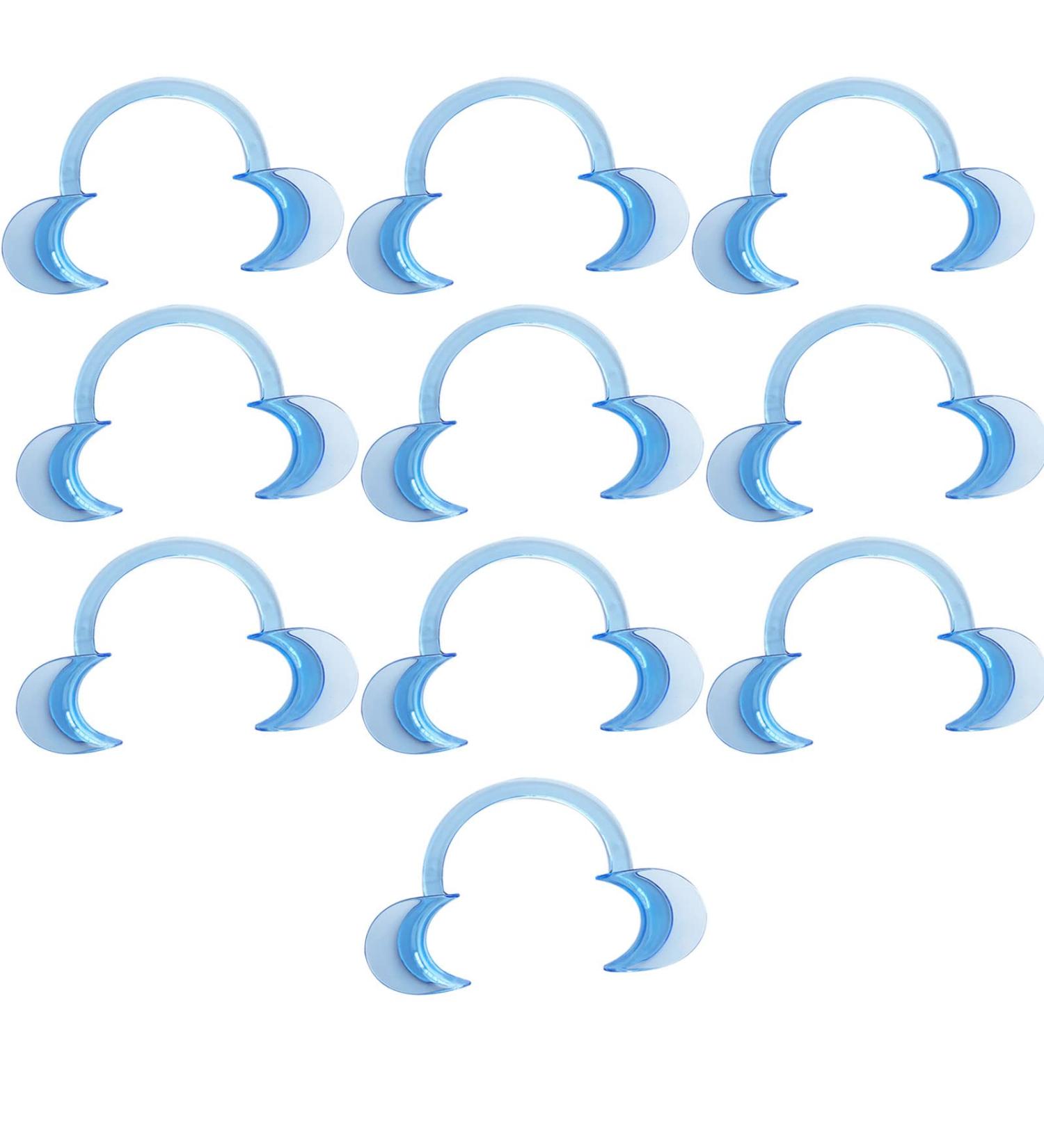 10 Medium C-Shaped Dental Cheek Holders | Tooth Whitening Lip Protectors | Blue - International Shipping Available - Buy Online on GoSupps.com