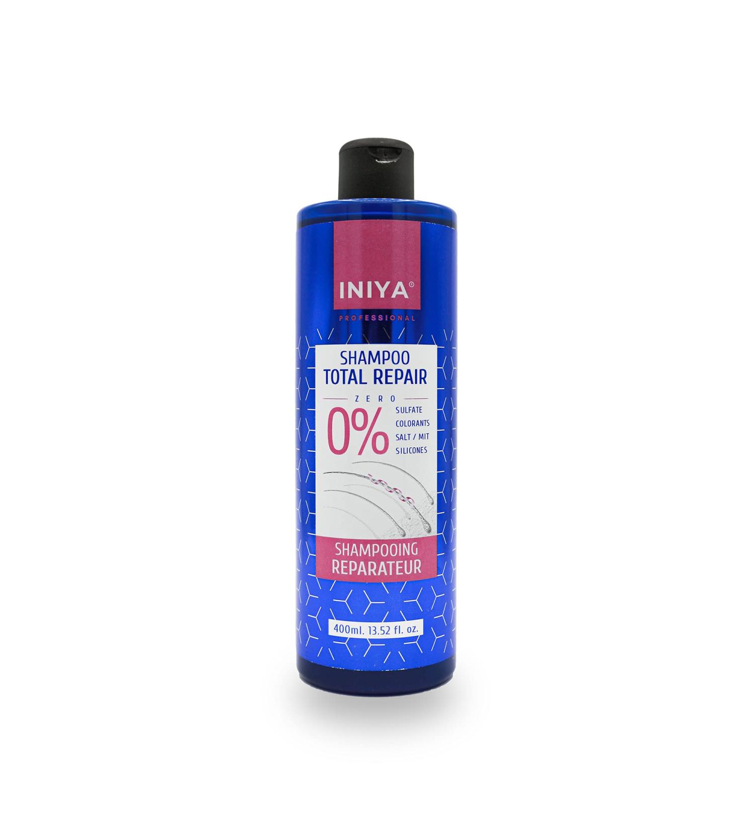 Iniya Professional Sulfate Free Shampoo 400ml | Iniya Professional Repair Shampoo | Salt Free Shampoo - Silicone Free - Paraben Free | Brazilian Smoothing Maintenance Shampoo - Tanin