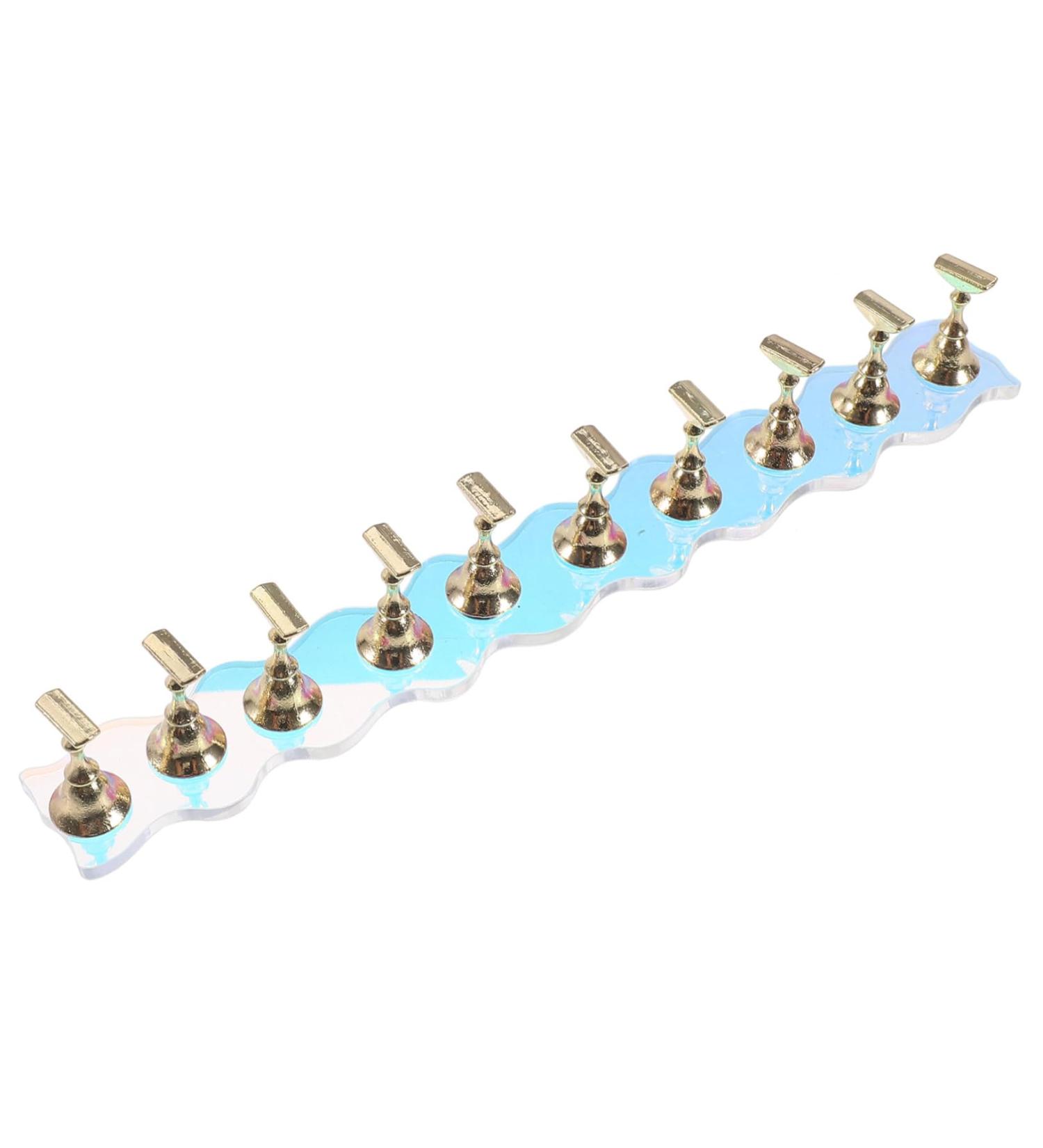 minkissy 1 Set Nail Tools Press on Artificial Nails Holder Artificial Nails Display Stand Nail Art Practice Stand Press on Nails Holder Press on Nails Stand Nail Stand Wave Aurora Metal - Buy Online on GoSupps.com