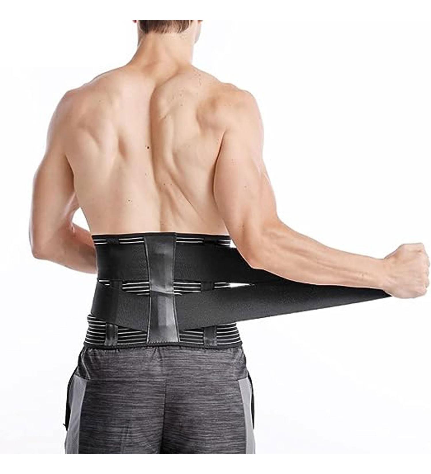 Back Support Bandage with Support Bar | Relief from Pain Breathable Belt for Sciatica & Herniated Disc | Adjustable Waist Support for Men & Women - Buy Online on GoSupps.com