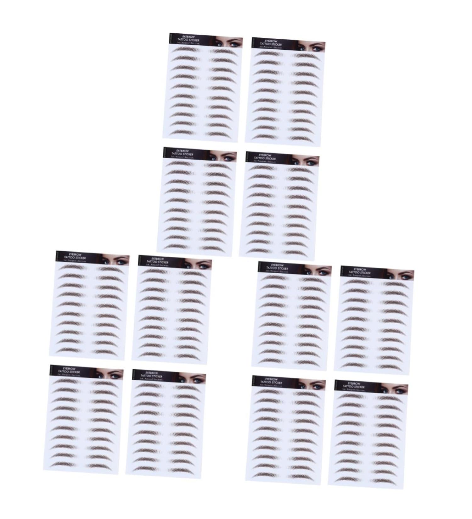 Beavorty 12 Pcs Eyebrow Stickers Brow Stickers Eyebrow 6d Transfer Stickers Eyebrow Trimming - Buy Online on GoSupps.com