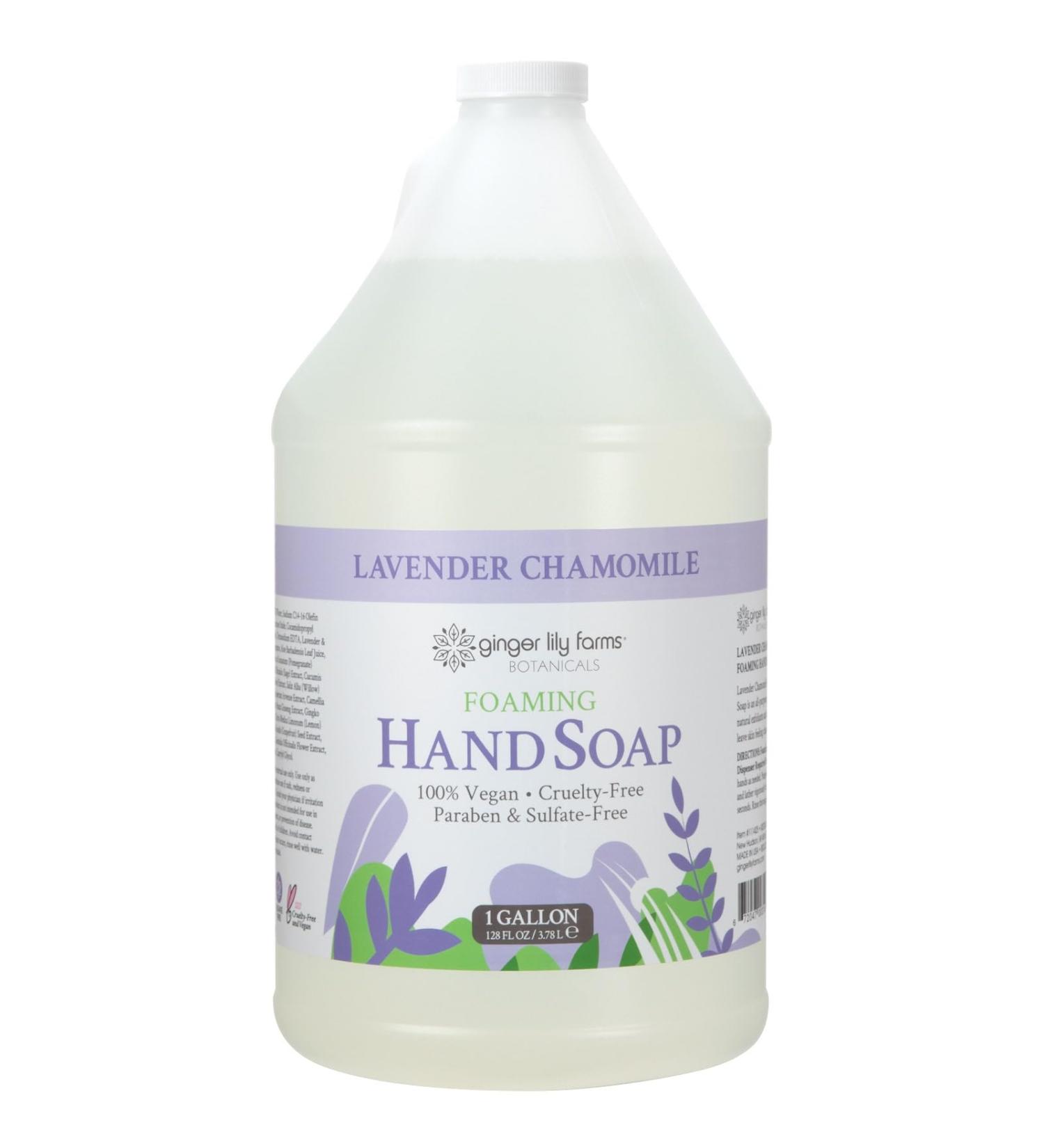 Ginger Lily Farms Botanicals All-Purpose Foaming Hand Soap Refill 100% Vegan & Cruelty-Free Lavender Chamomile Scent 1 Gallon (128 Fl Oz) Lavender Chamomile 128 Fl Oz (Pack of 1) - Buy Online on GoSupps.com