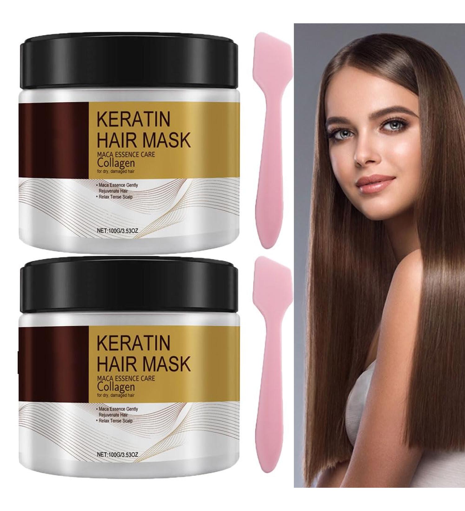 100ml Collagen Hair Treatment & Mask - Deep Repair Conditioning with Argan Oil & Keratin for Soft Hair - Fast 5-Second Restore (2PC-A) - Buy Online on GoSupps.com