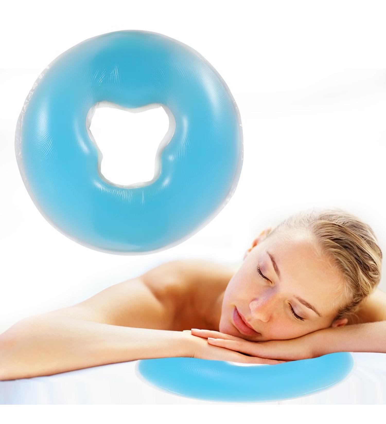 ZJchao Silicone Spa Massage Pillow - Soft Beauty Pillow for Face Relaxation in Blue - Buy Online on GoSupps.com