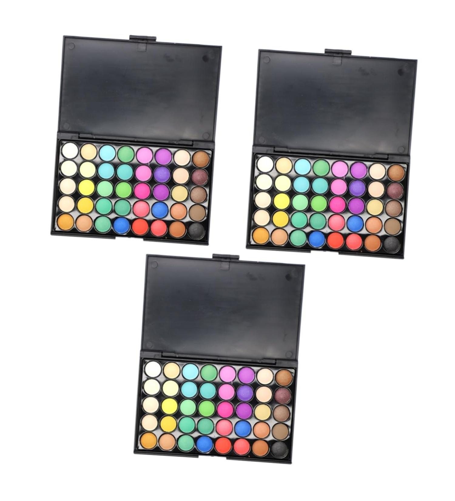 Beavorty 3pcs 40 Combination Cosmetic Pallet Eye Colors Shadow Makeup 1 count (Pack of 1) As Shownx3pcs - Buy Online on GoSupps.com