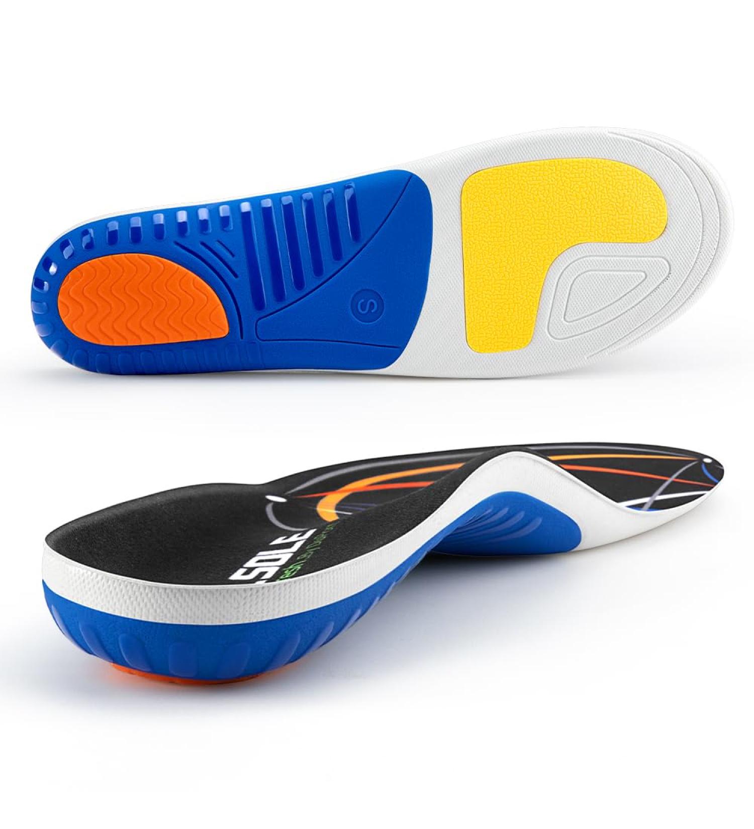 Valsole Plantar Fasciitis Insoles - High Arch Support Orthotic Inserts for Flat Feet | Heavy Duty Work Boot Insoles for All-Day Comfort (Men 10-11.5 / Women 11-12.5) - Black - Buy Online on GoSupps.com
