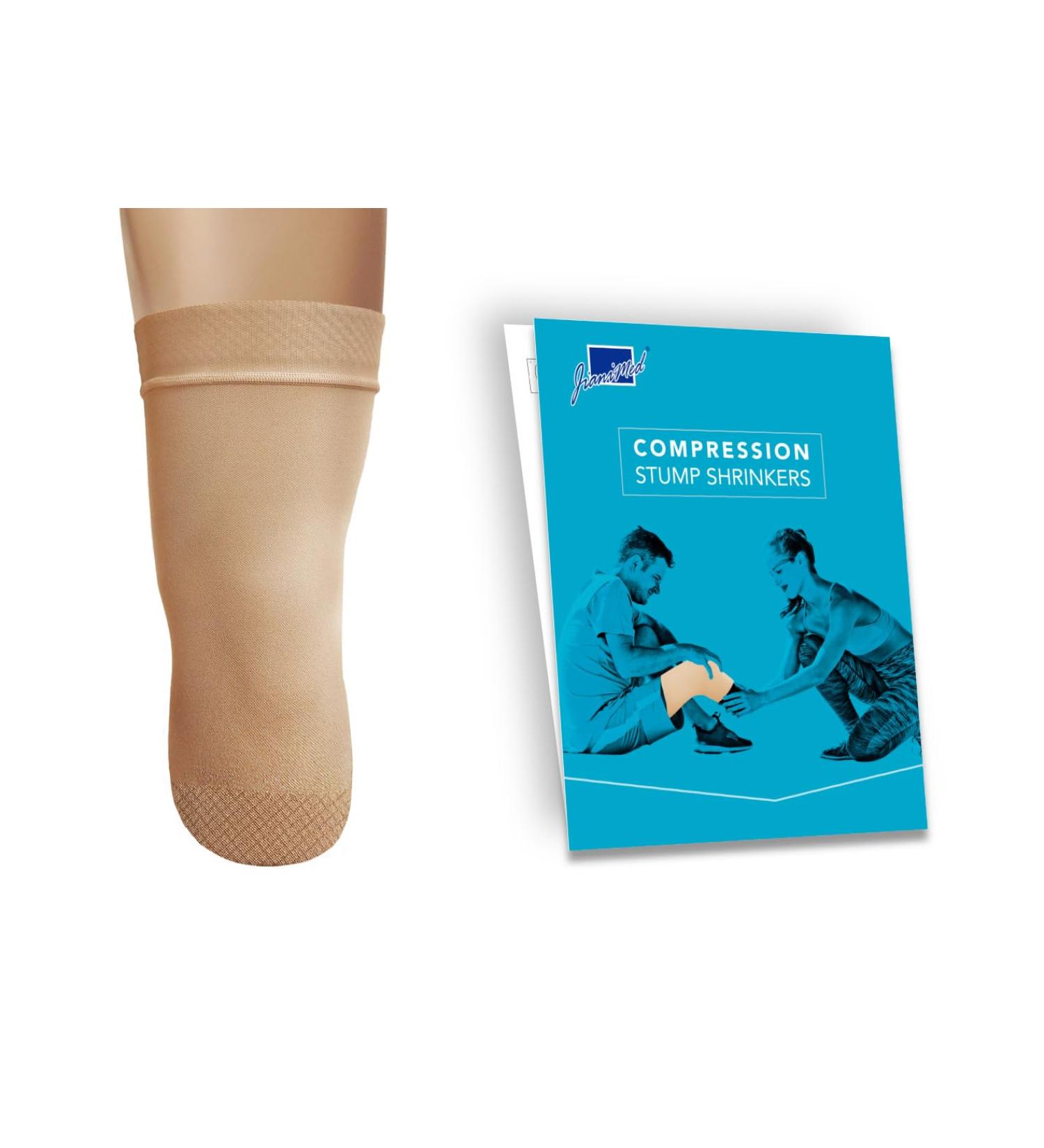Prosthetic Stump Shrinkers - Below Knee Compression Socks for Amputees 40cm | 20-30 mmHg | Daily Use | Taiwan Excellence L Beige - Buy Online on GoSupps.com